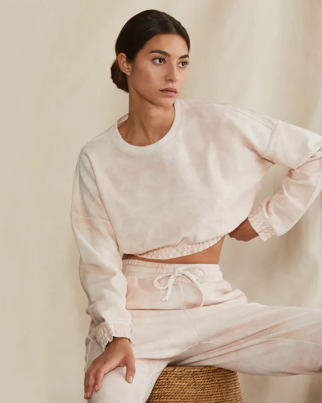 Tonal Terry Tie Dye Crew sold by Onia