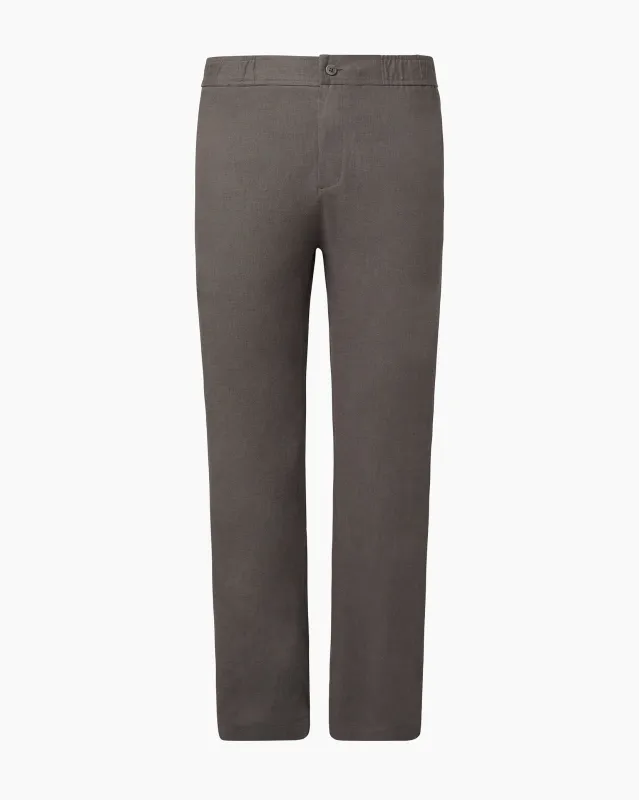 Button Front Elastic Linen Pant sold by Onia
