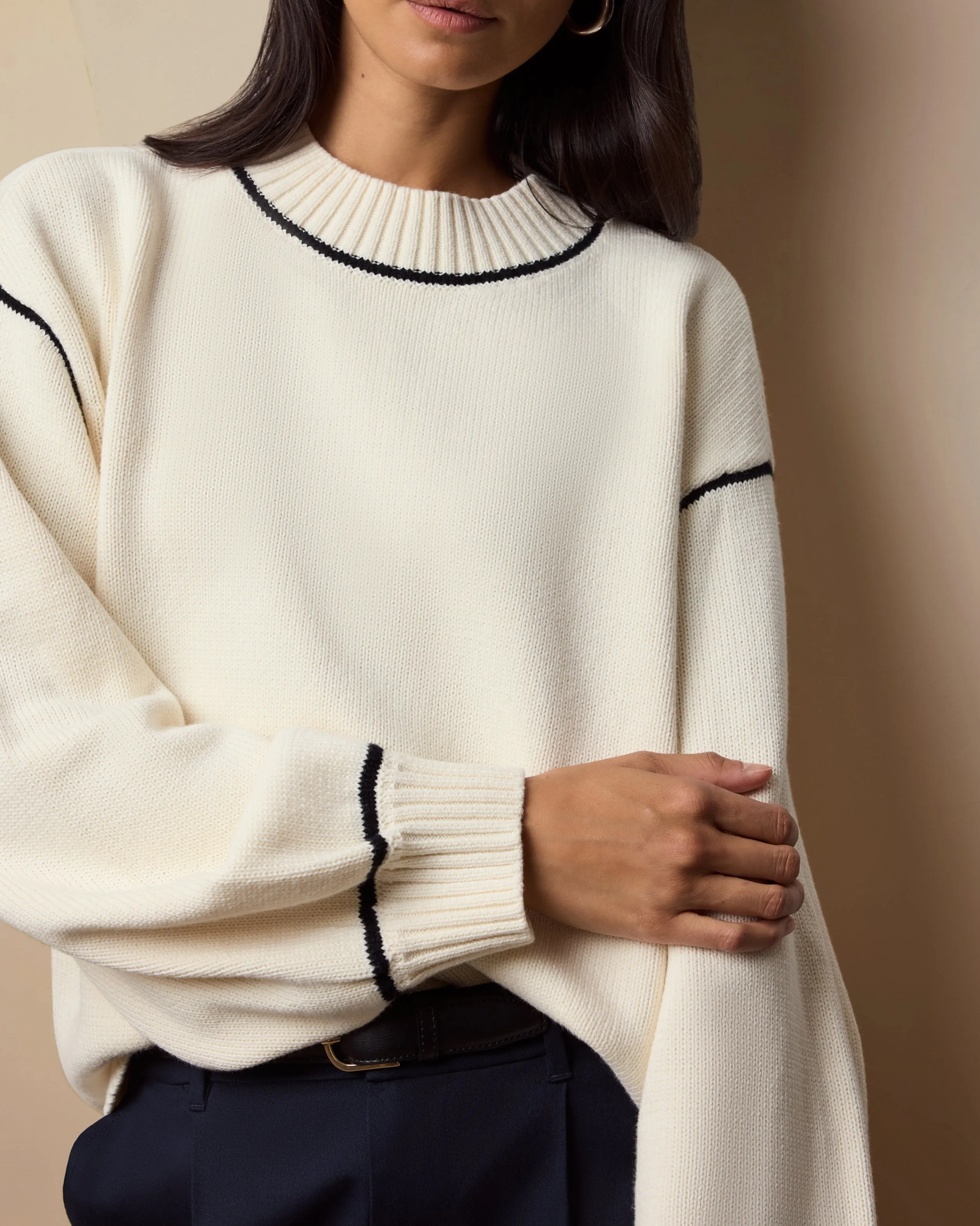 Cotton Oversized Mock Neck Sweater sold by Onia product image thumbnail 2