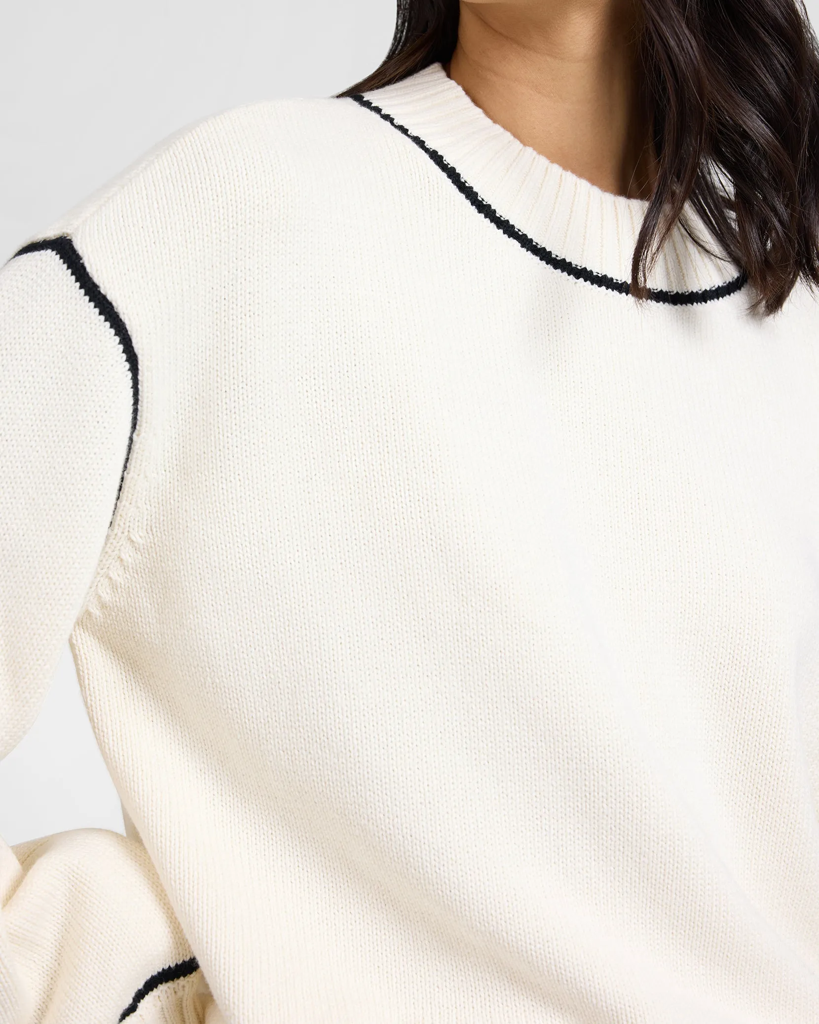 Cotton Oversized Mock Neck Sweater sold by Onia product image thumbnail 4