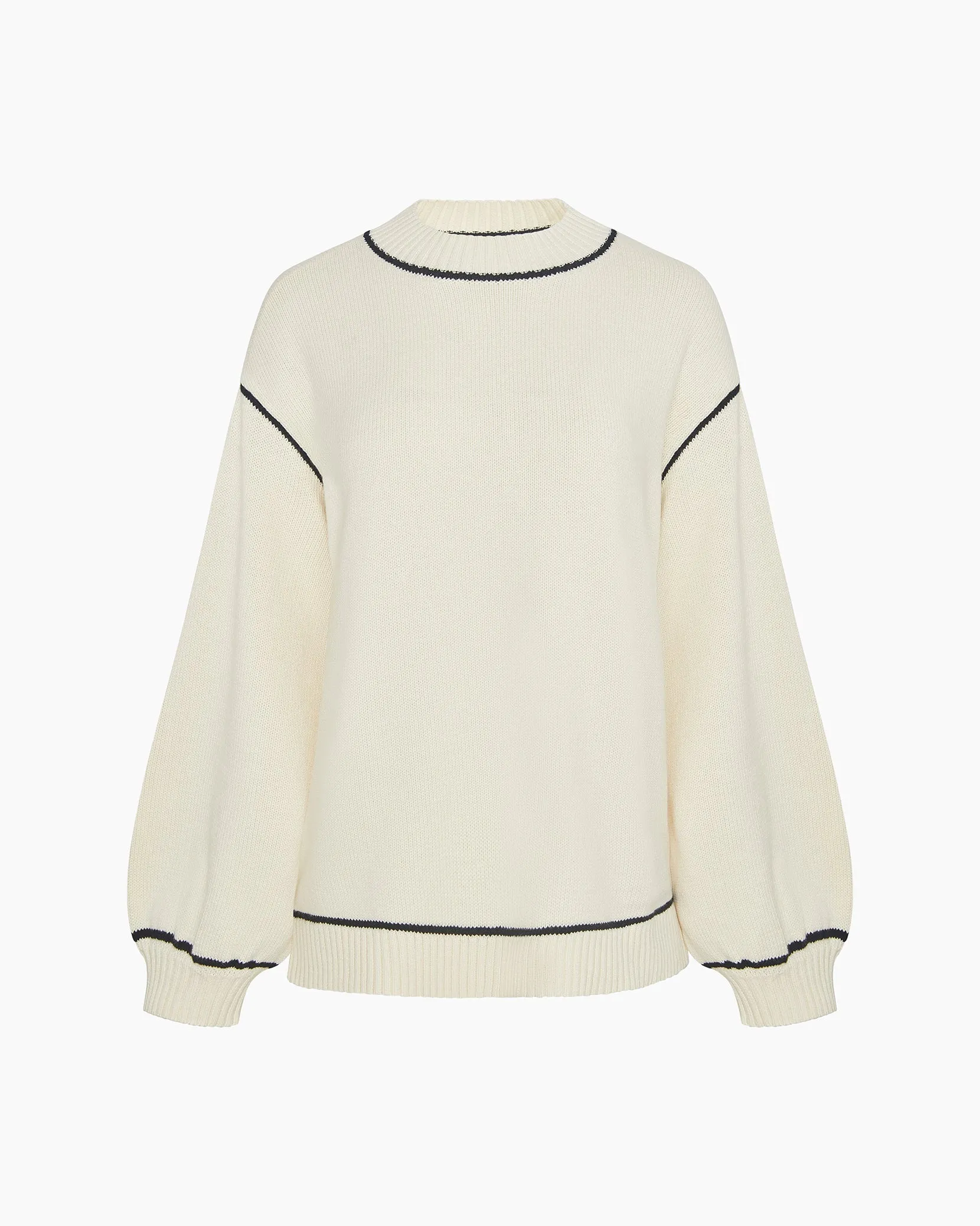 Cotton Oversized Mock Neck Sweater sold by Onia product image thumbnail 3