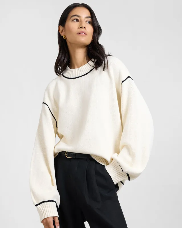 Cotton Oversized Mock Neck Sweater sold by Onia