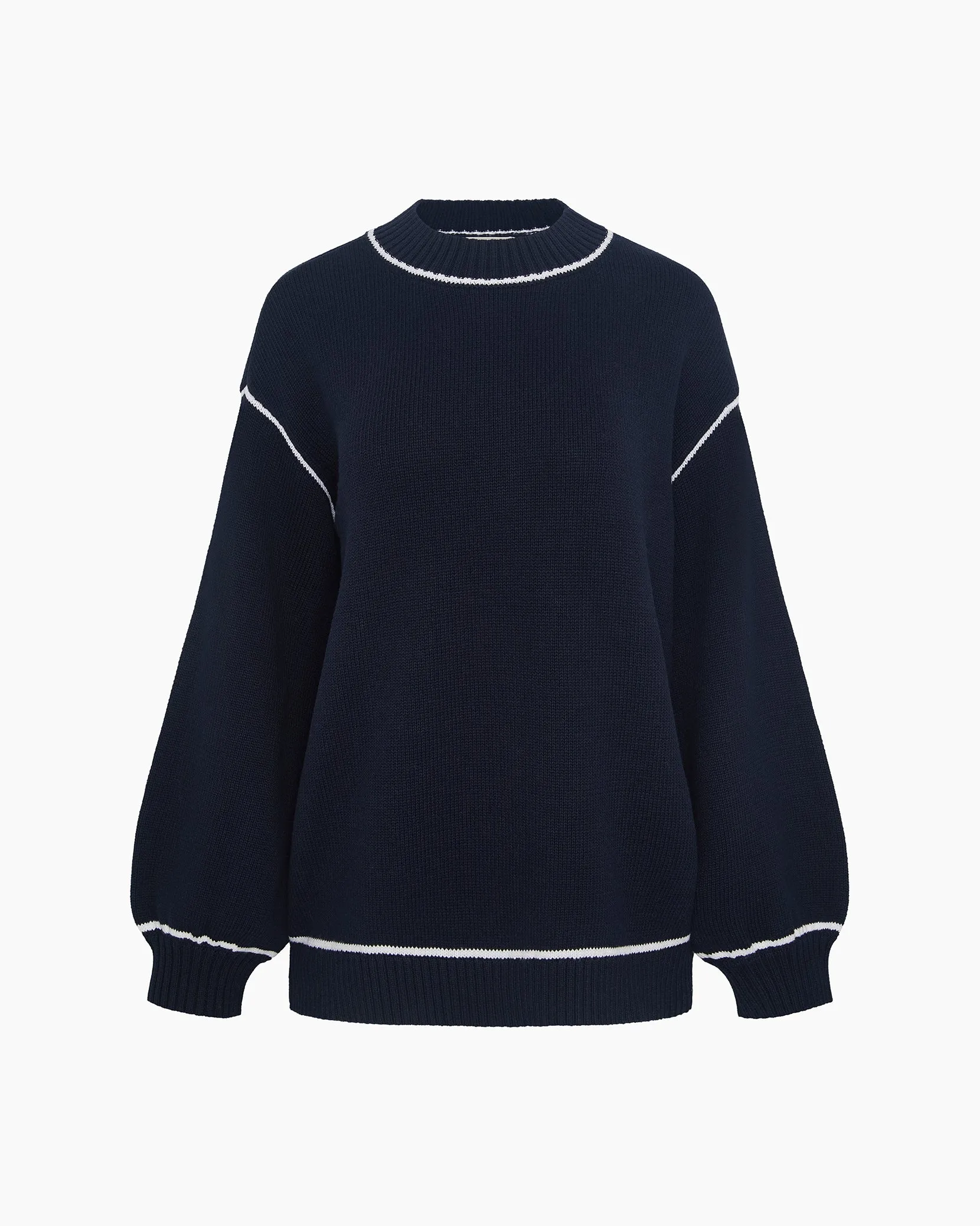 Cotton Oversized Mock Neck Sweater sold by Onia product image thumbnail 3