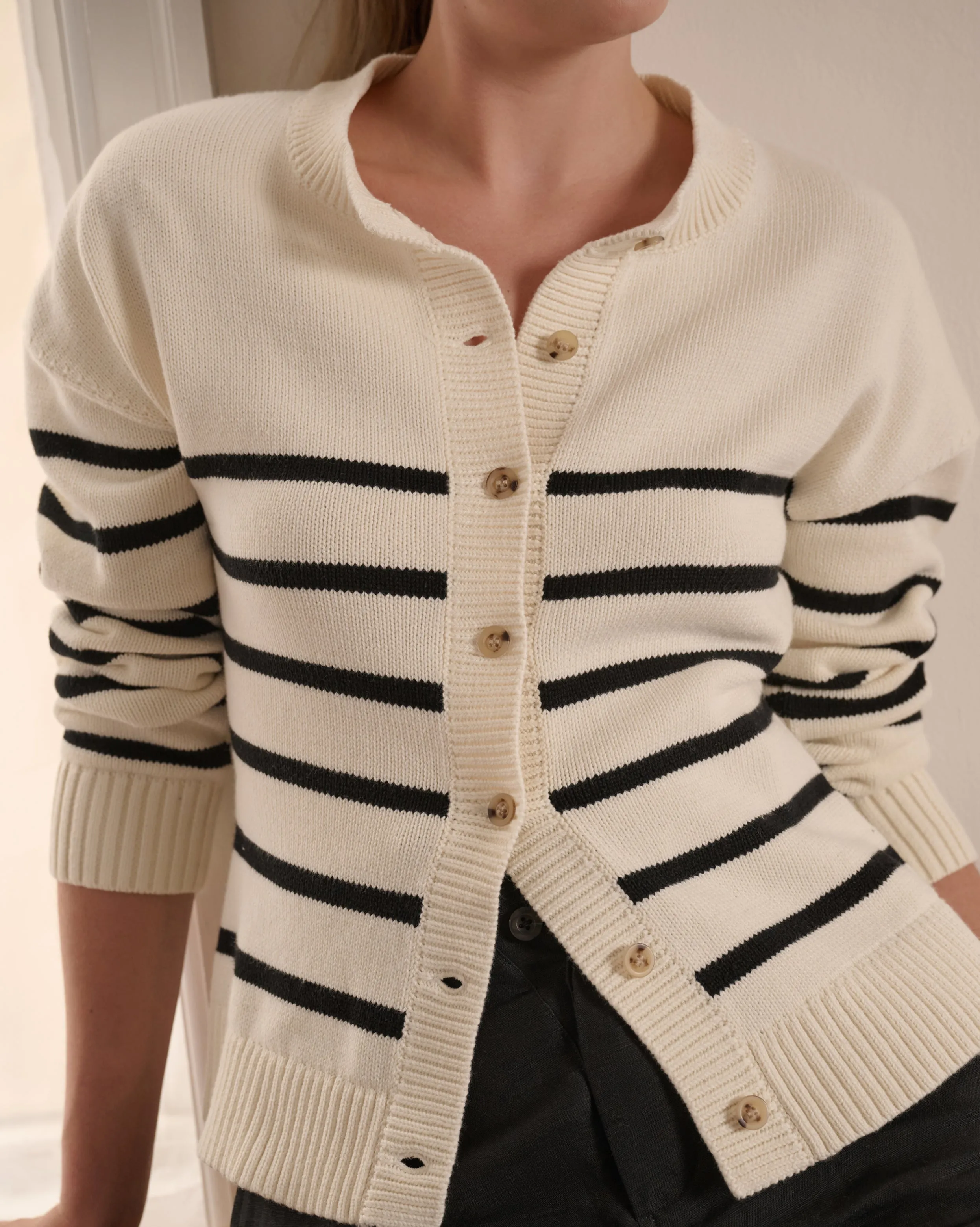Cotton Fitted Cardigan sold by Onia product image thumbnail 2