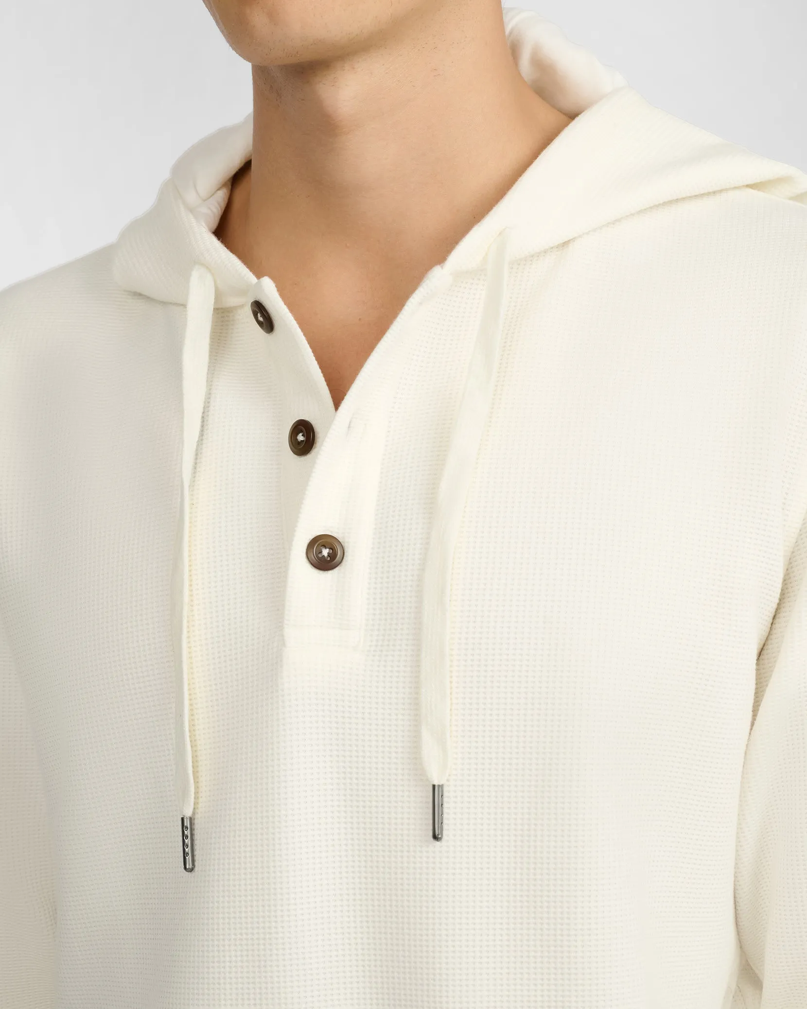 Waffle Half Button Hoodie sold by Onia product image thumbnail 2