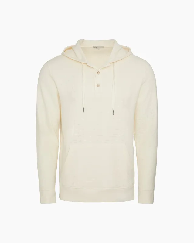 Waffle Half Button Hoodie sold by Onia