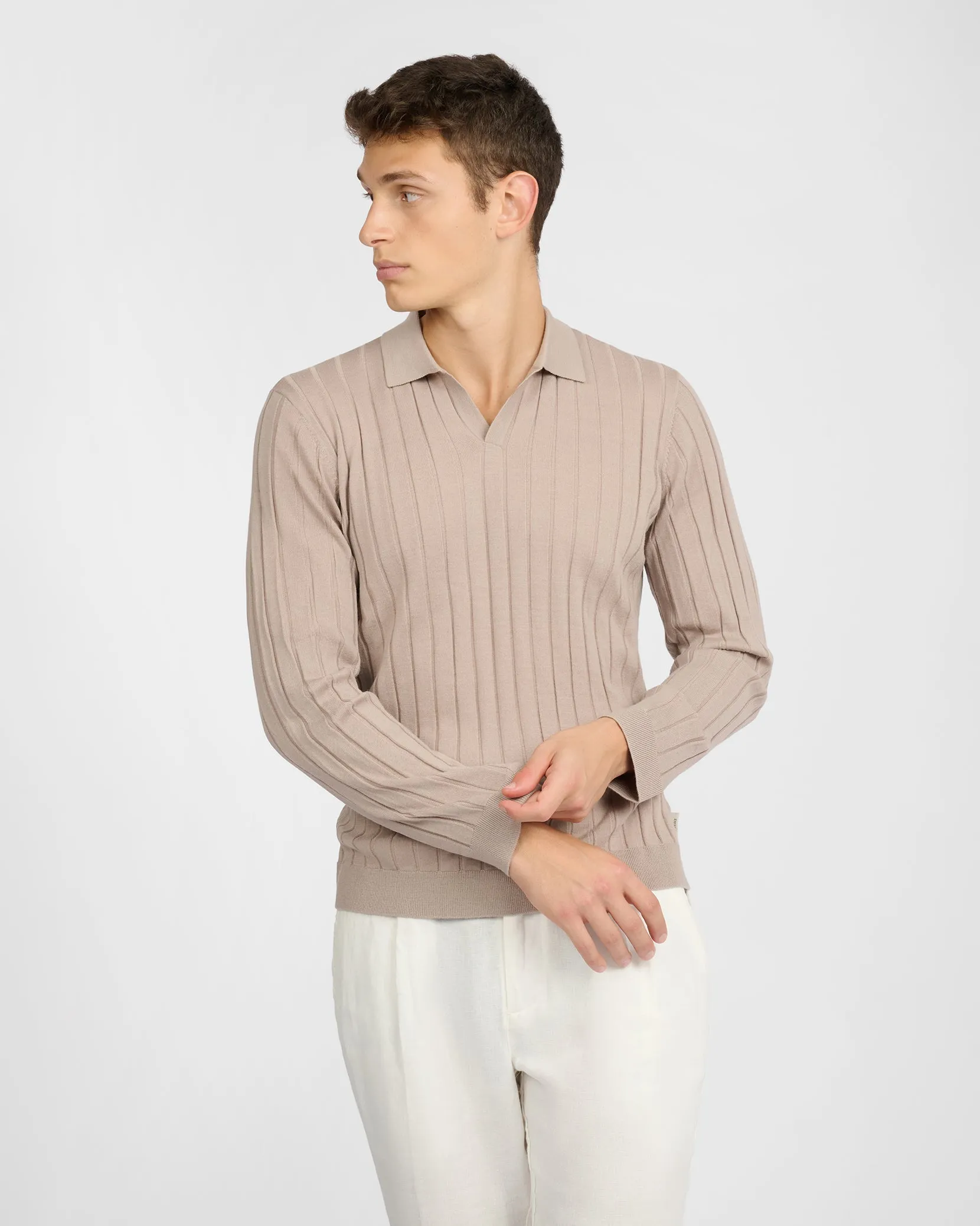 Extra Fine Merino Wool Johnny Collar Polo sold by Onia product image thumbnail 4