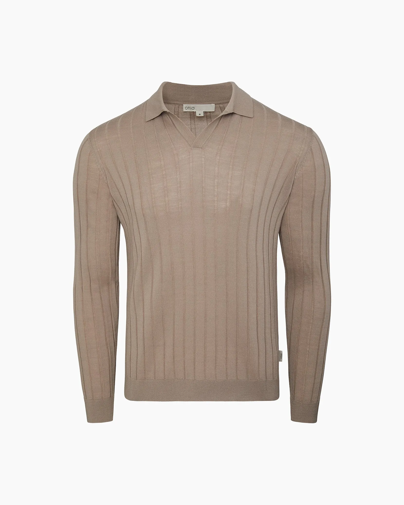 Extra Fine Merino Wool Johnny Collar Polo sold by Onia