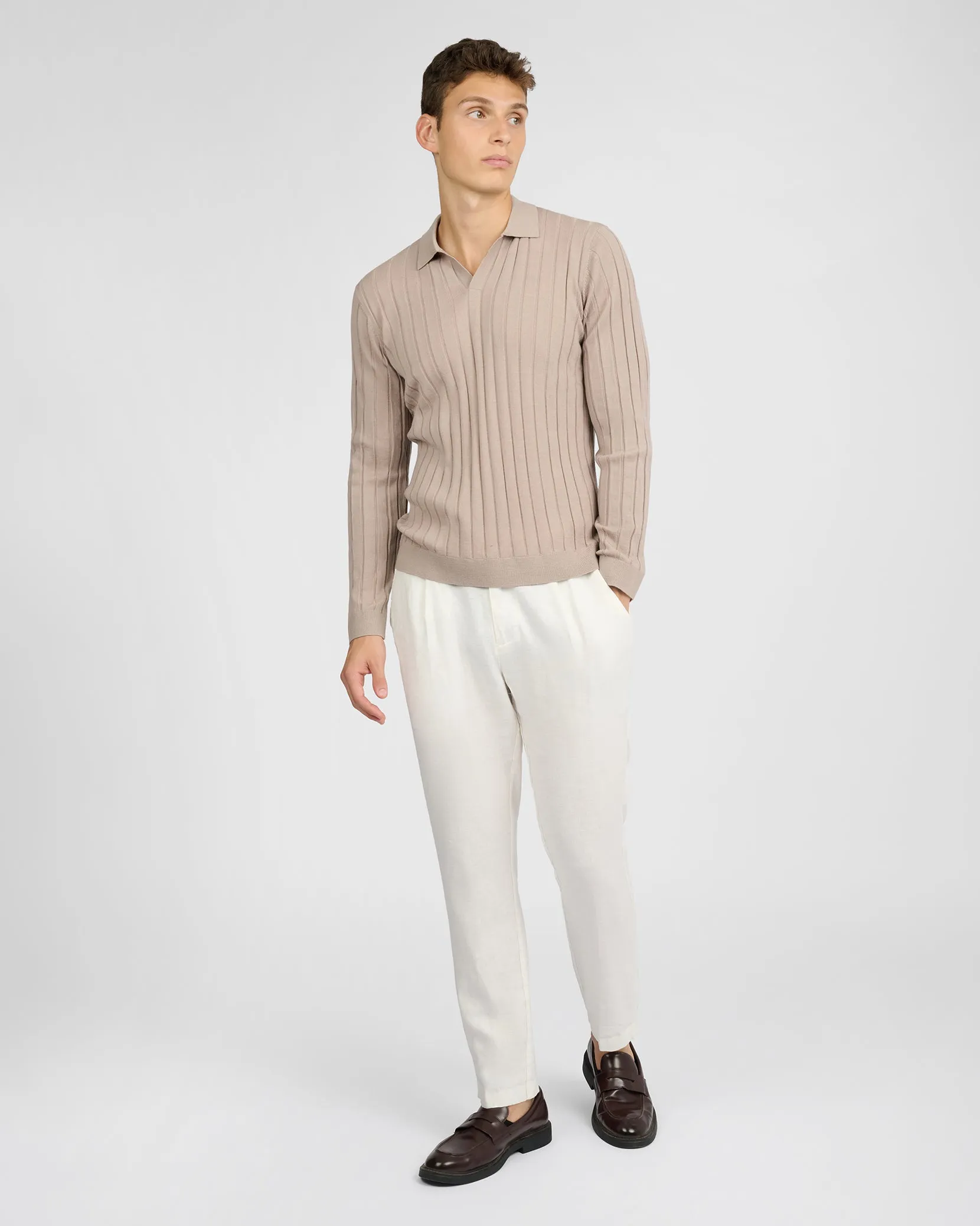 Extra Fine Merino Wool Johnny Collar Polo sold by Onia product image thumbnail 5