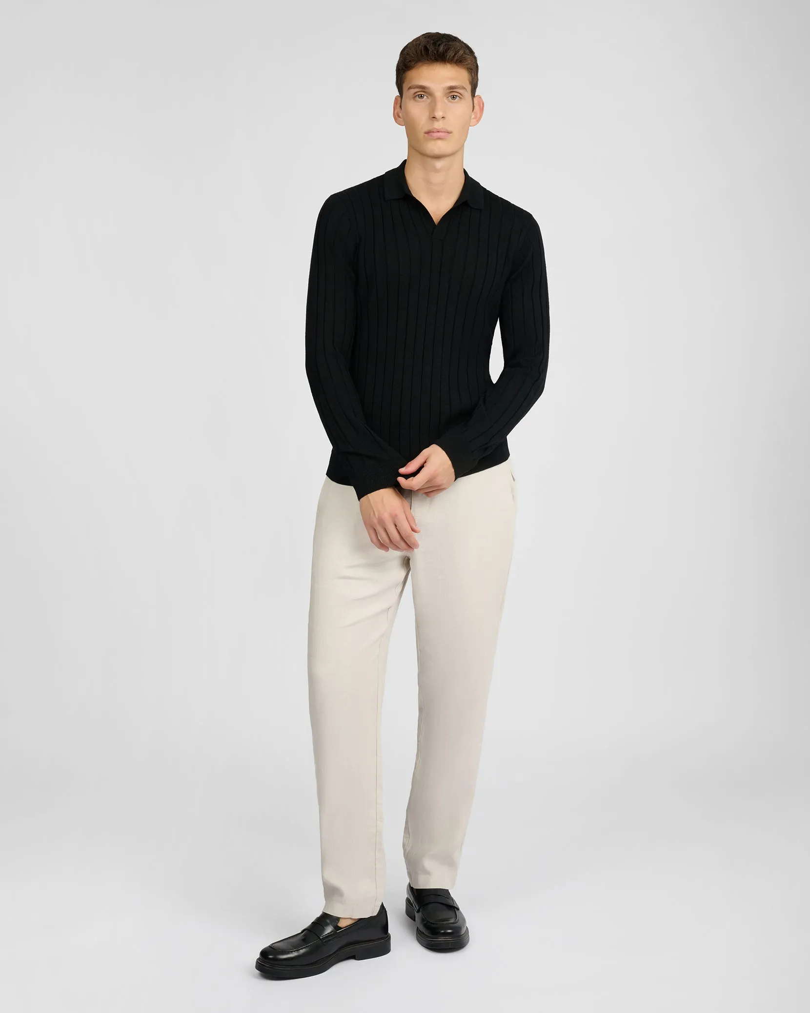 Extra Fine Merino Wool Johnny Collar Polo sold by Onia product image thumbnail 4