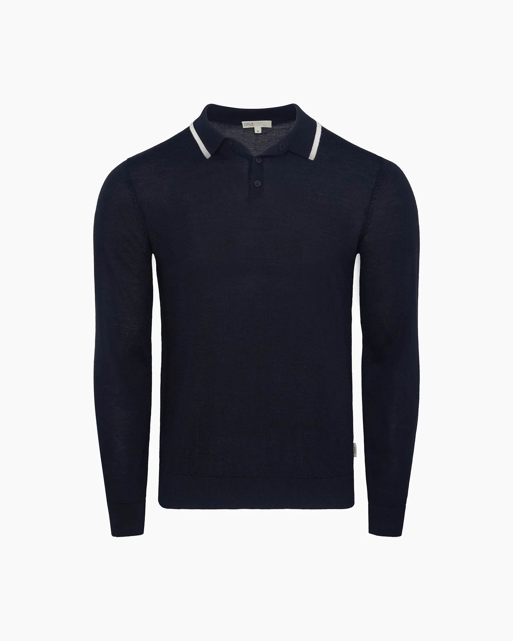 Extra Fine Merino Wool Long Sleeve Polo sold by Onia