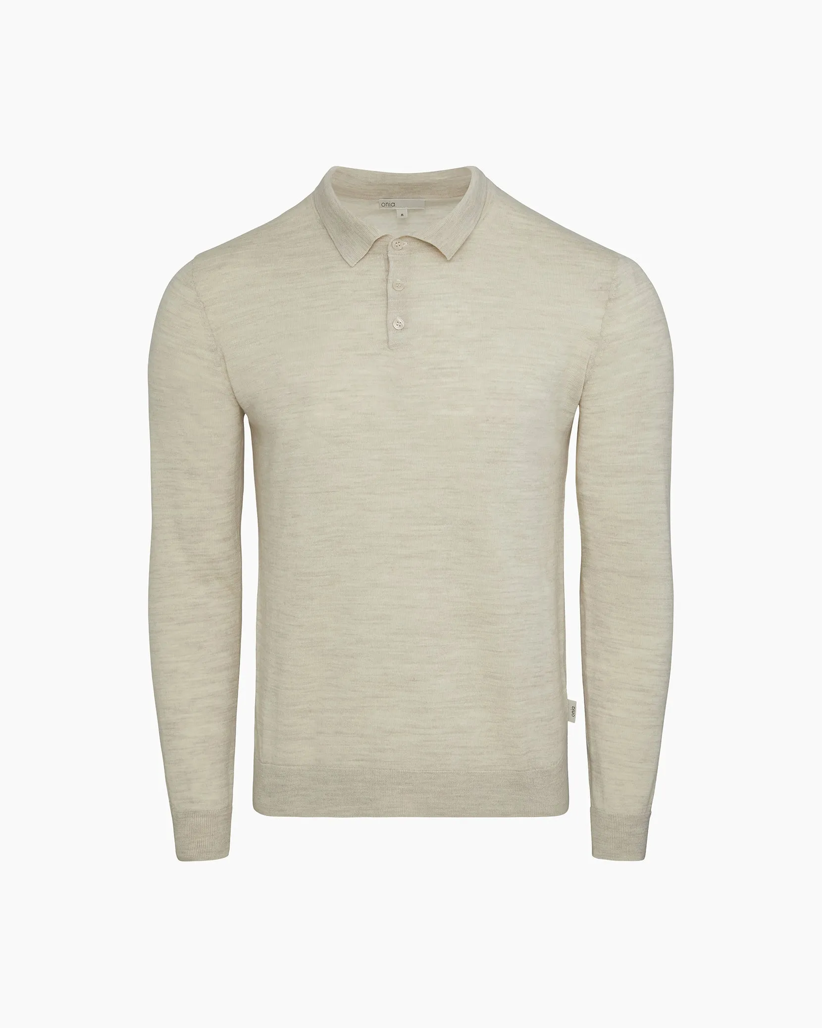 Extra Fine Merino Wool Long Sleeve Polo sold by Onia