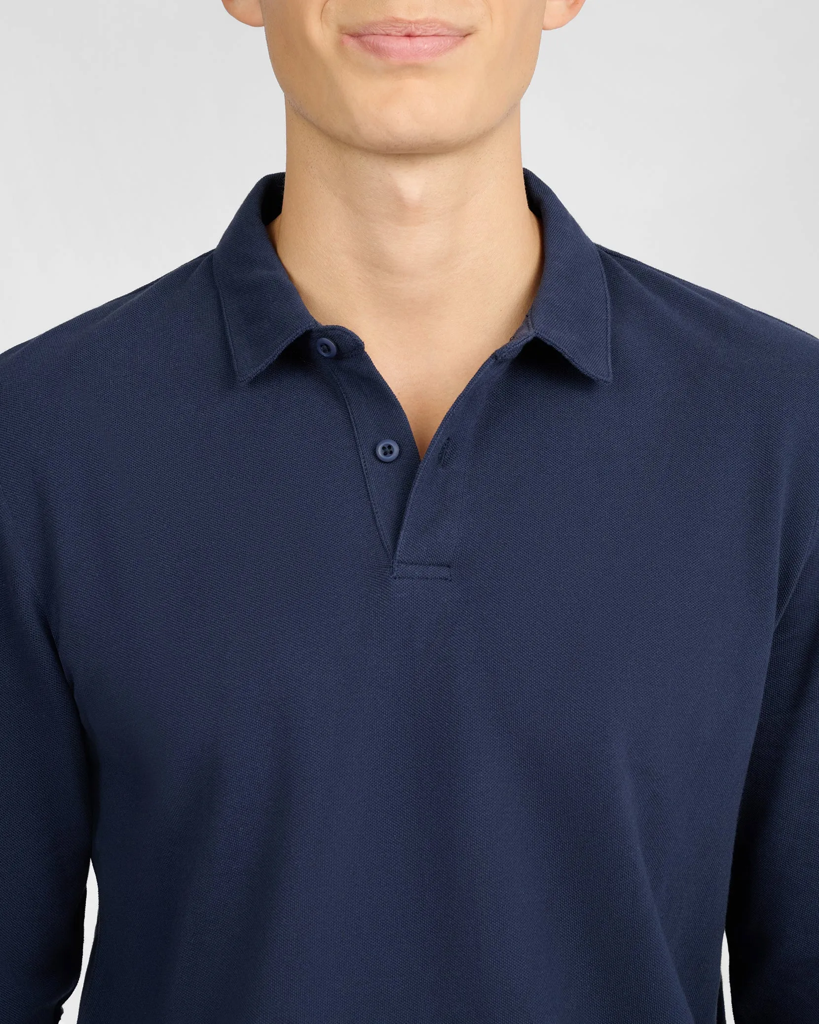 Long Sleeve Pique Polo sold by Onia