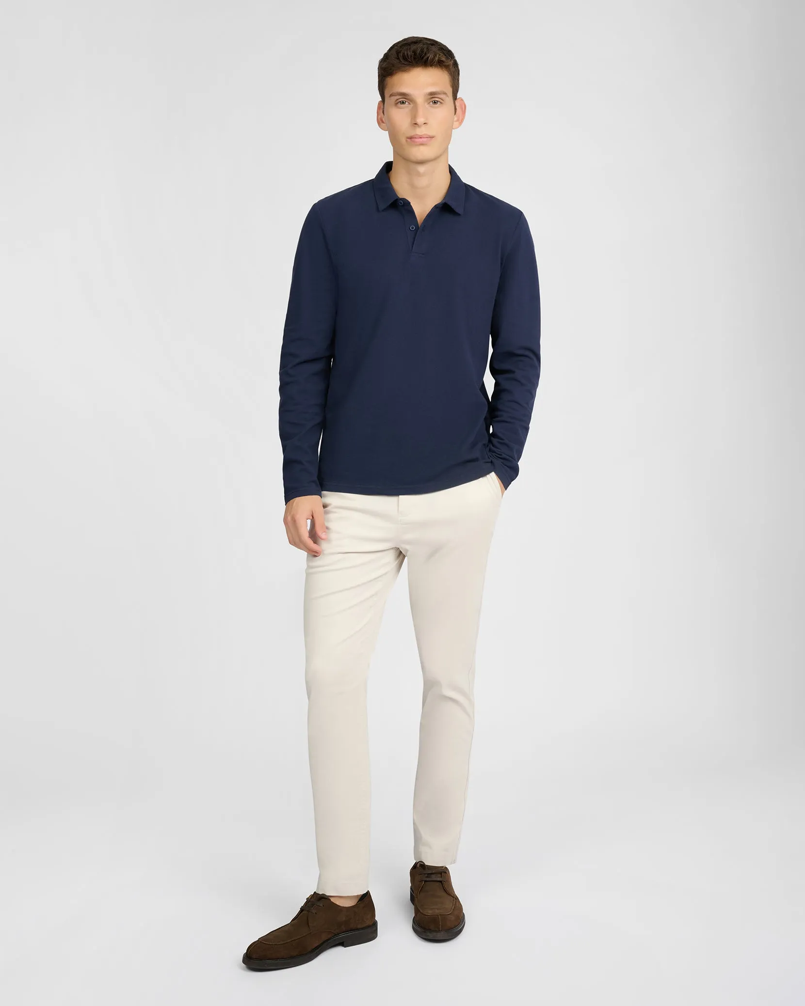 Long Sleeve Pique Polo sold by Onia product image thumbnail 2