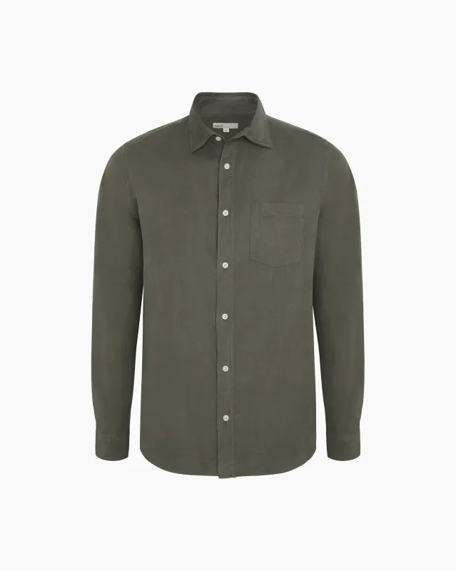 Micro Cord Long Sleeve Button Down Shirt sold by Onia