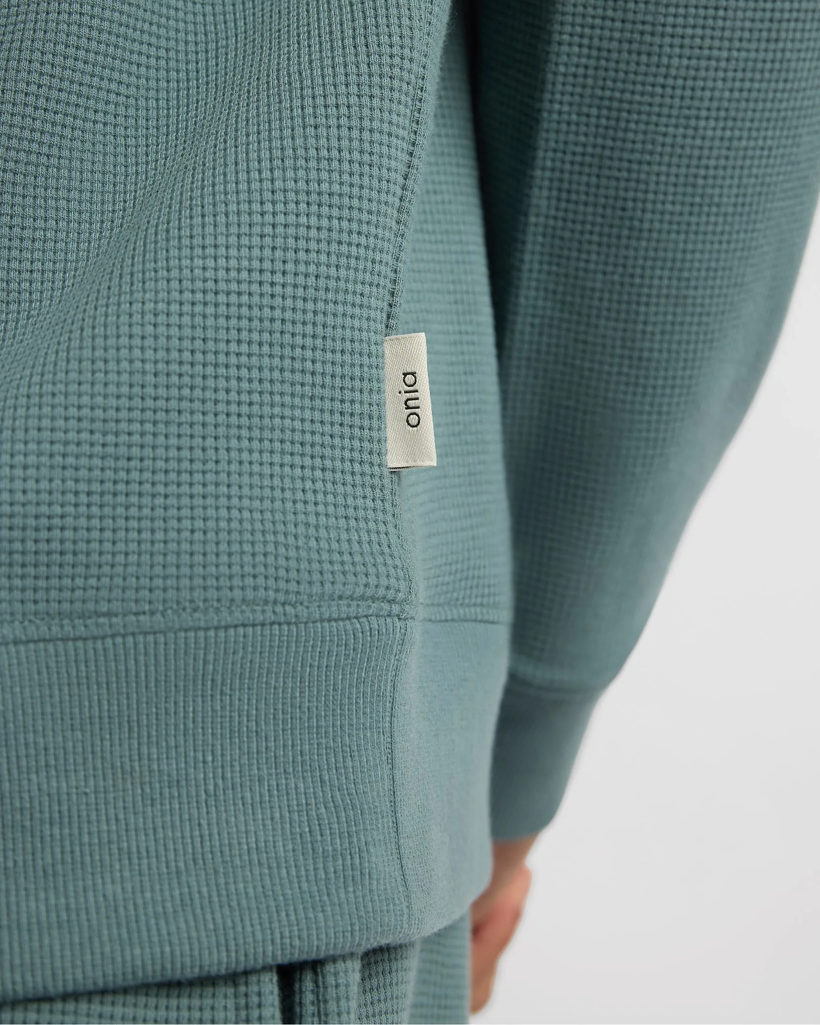 Heavyweight Cotton Waffle Crewneck Sweatshirt sold by Onia product image thumbnail 3