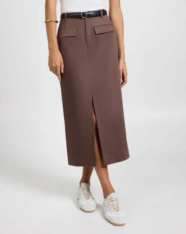 Front Slit Midi Skirt sold by Onia