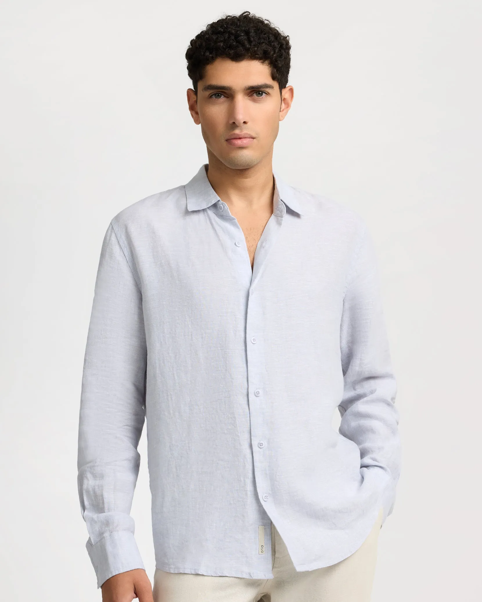 Linen Long Sleeve Shirt sold by Onia product image thumbnail 3