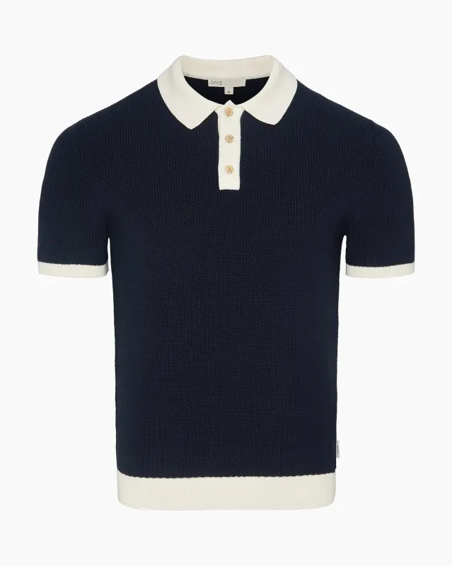Cotton Linen Knit Polo sold by Onia