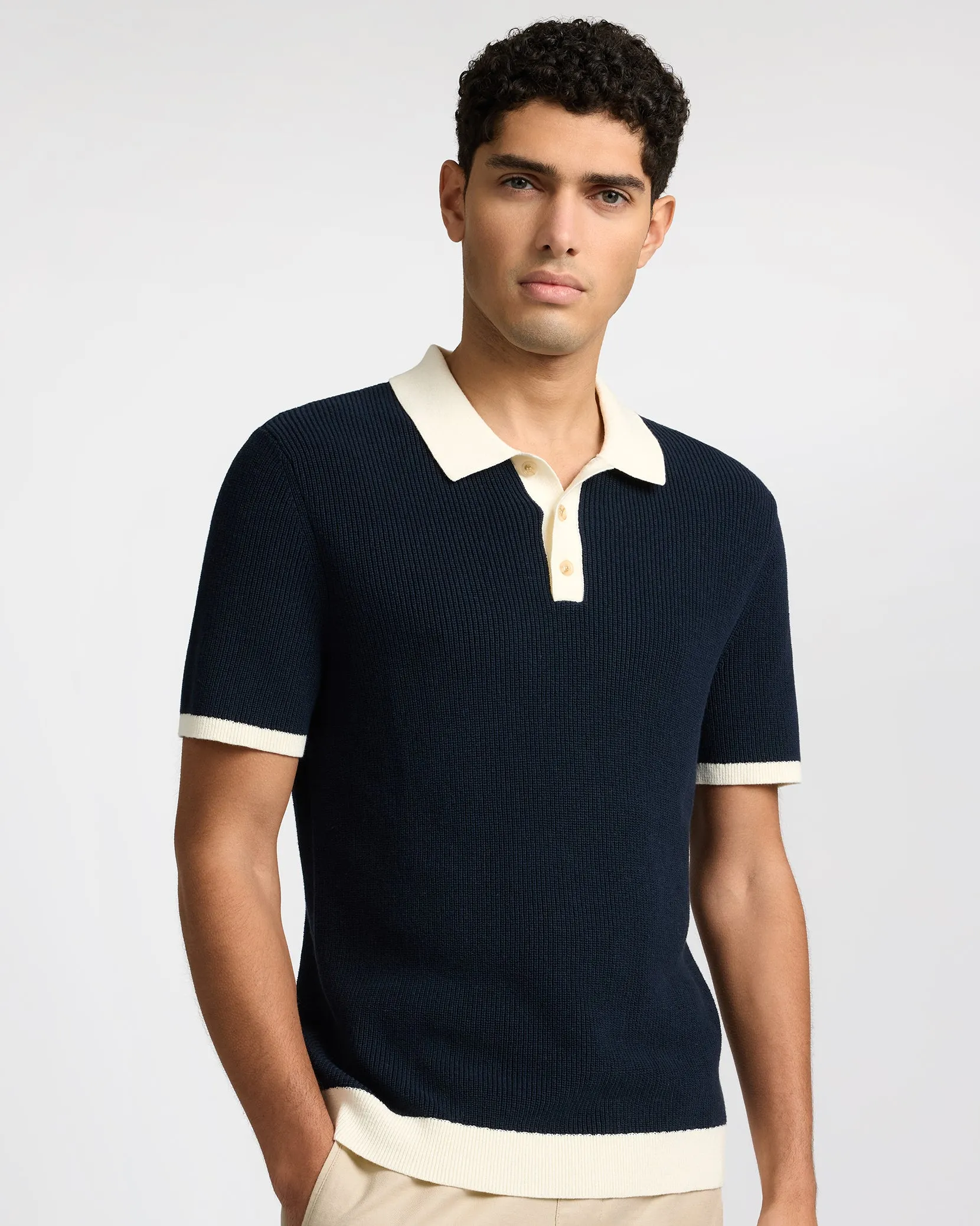 Cotton Linen Knit Polo sold by Onia product image thumbnail 2