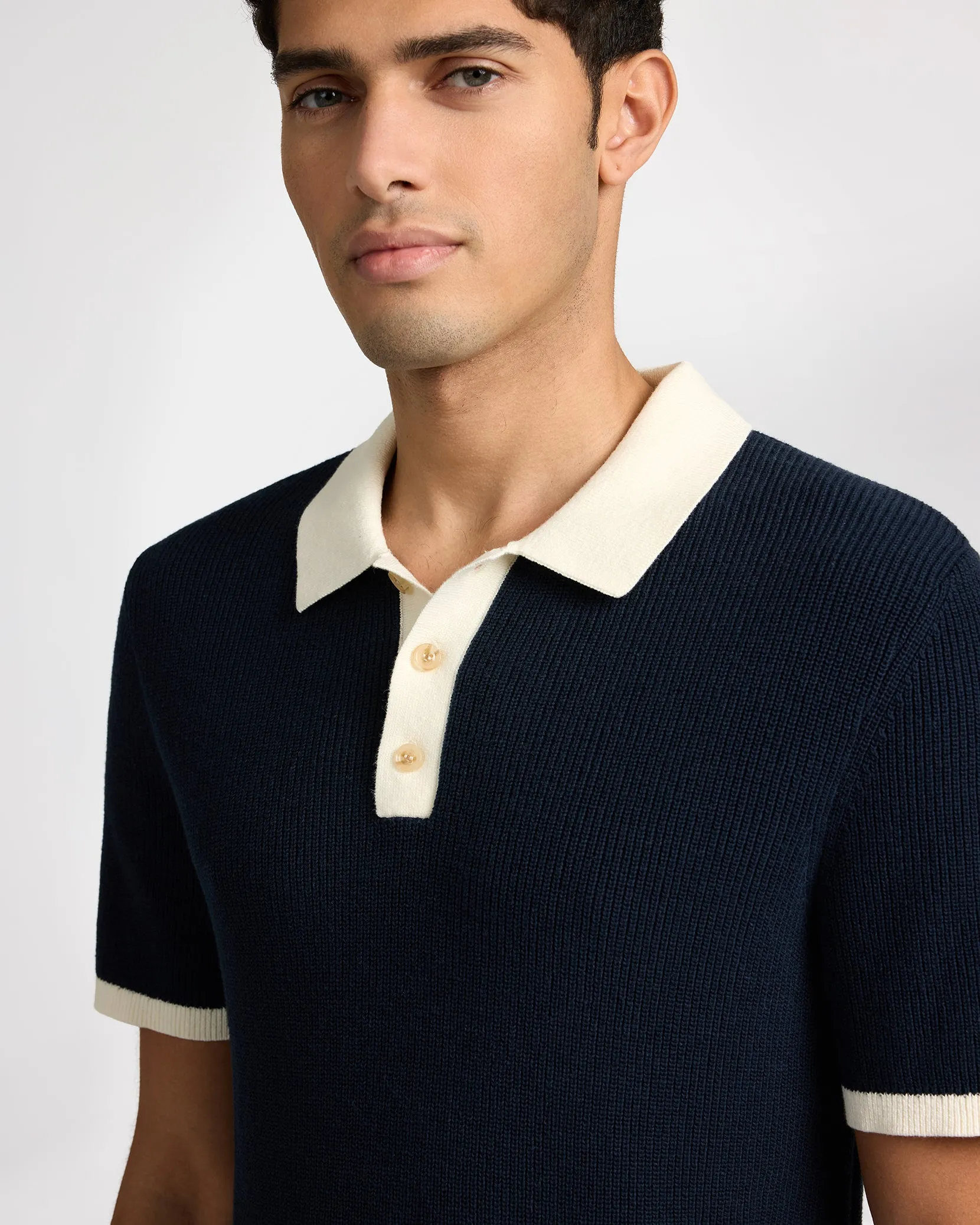 Cotton Linen Knit Polo sold by Onia product image thumbnail 3