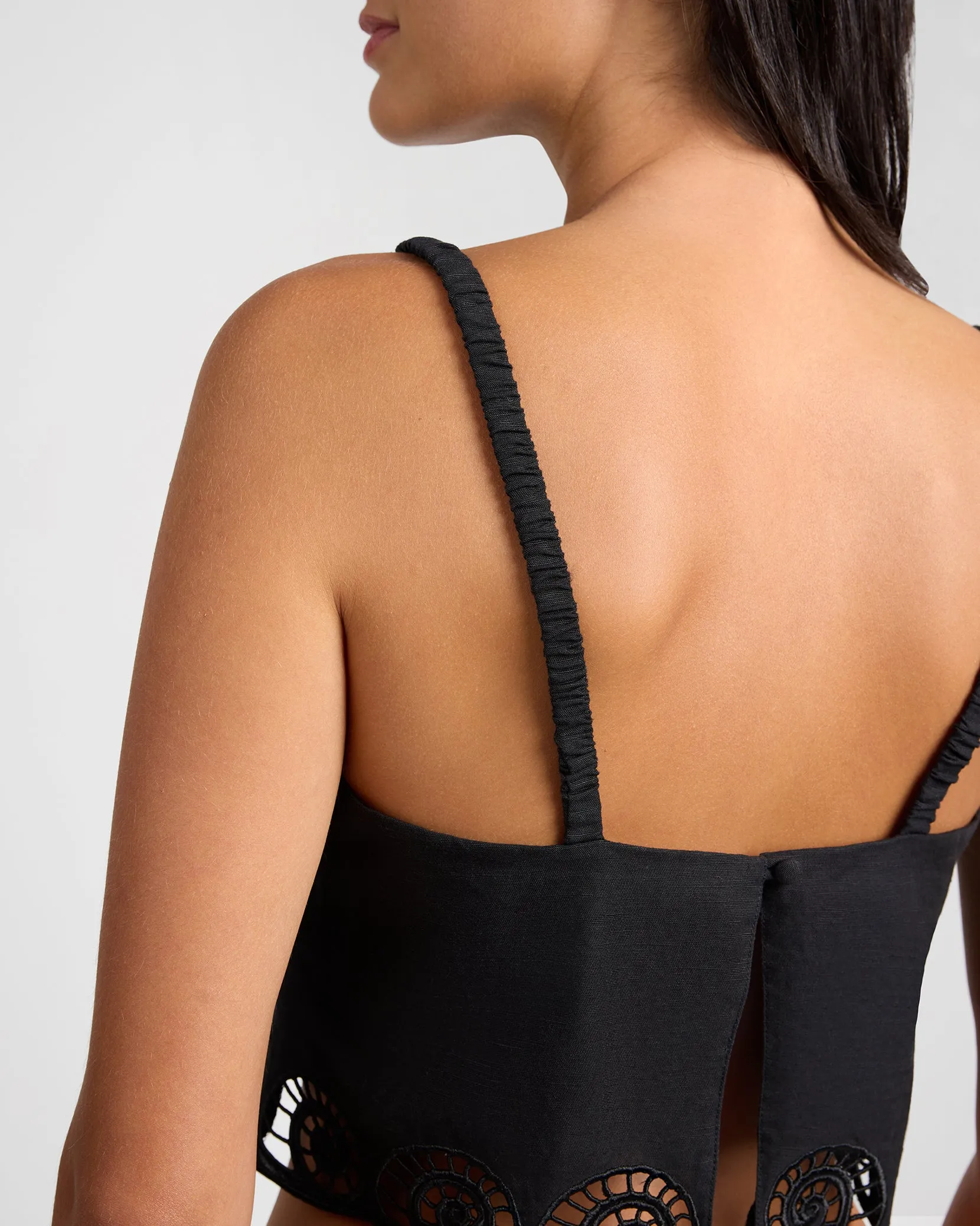 Air Linen Scallop Cropped Top sold by Onia product image thumbnail 4