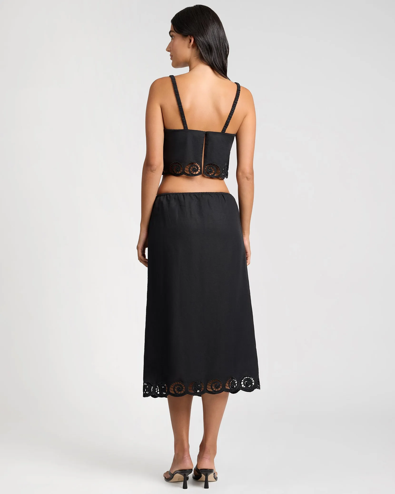 Air Linen Scallop Cropped Top sold by Onia product image thumbnail 5