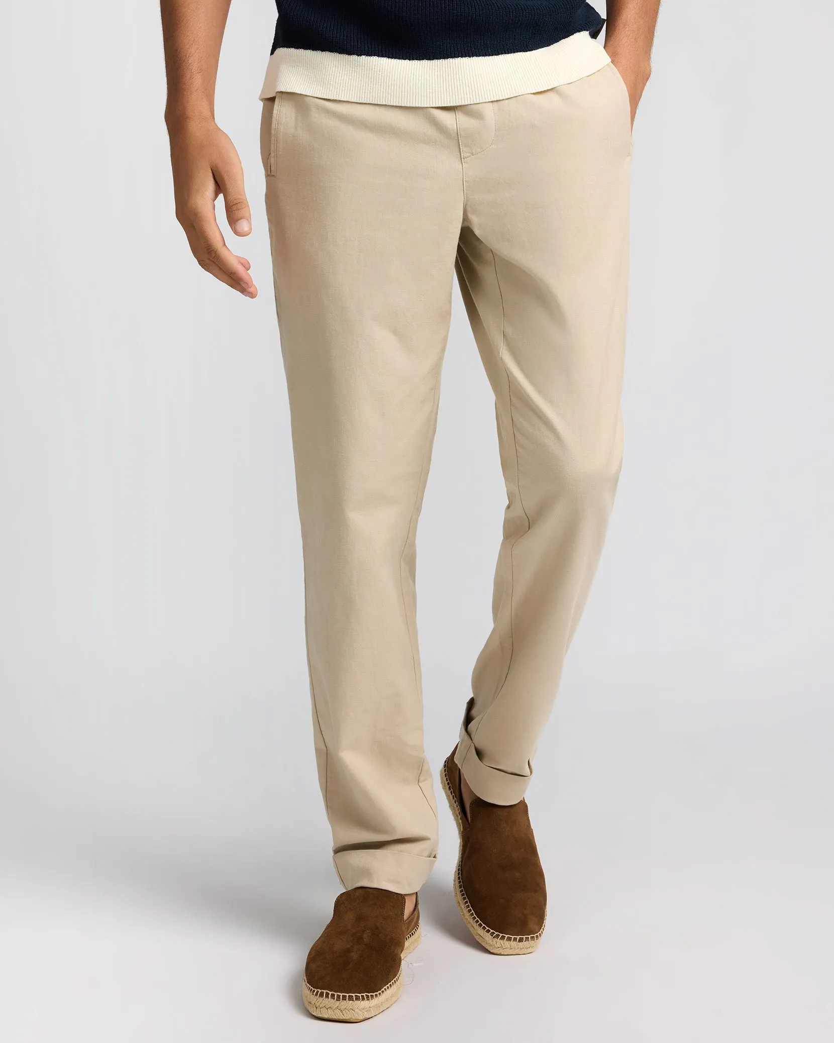 Linen Cotton Stretch Cuff Pant sold by Onia product image thumbnail 3