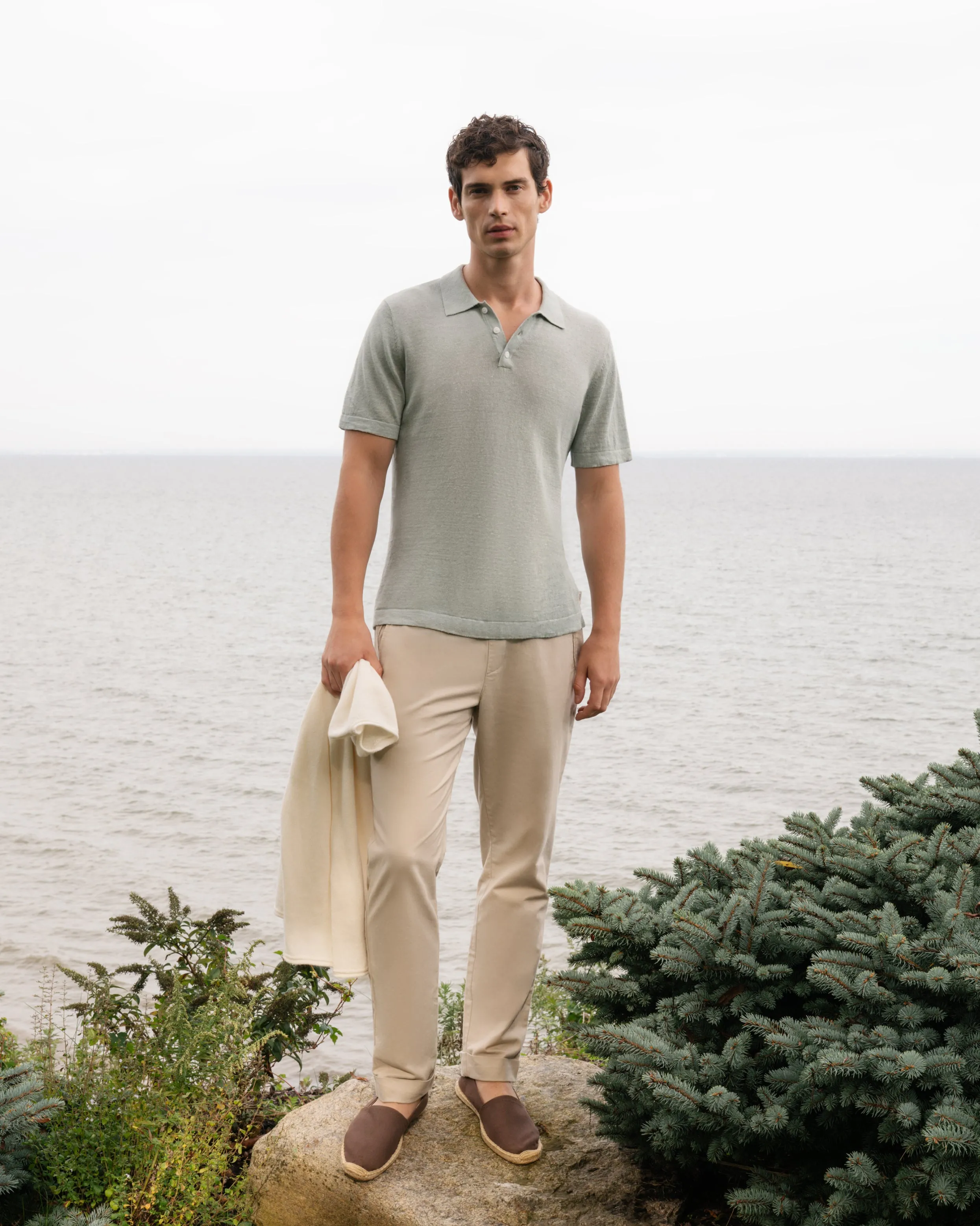 Linen Cotton Stretch Cuff Pant sold by Onia product image thumbnail 2