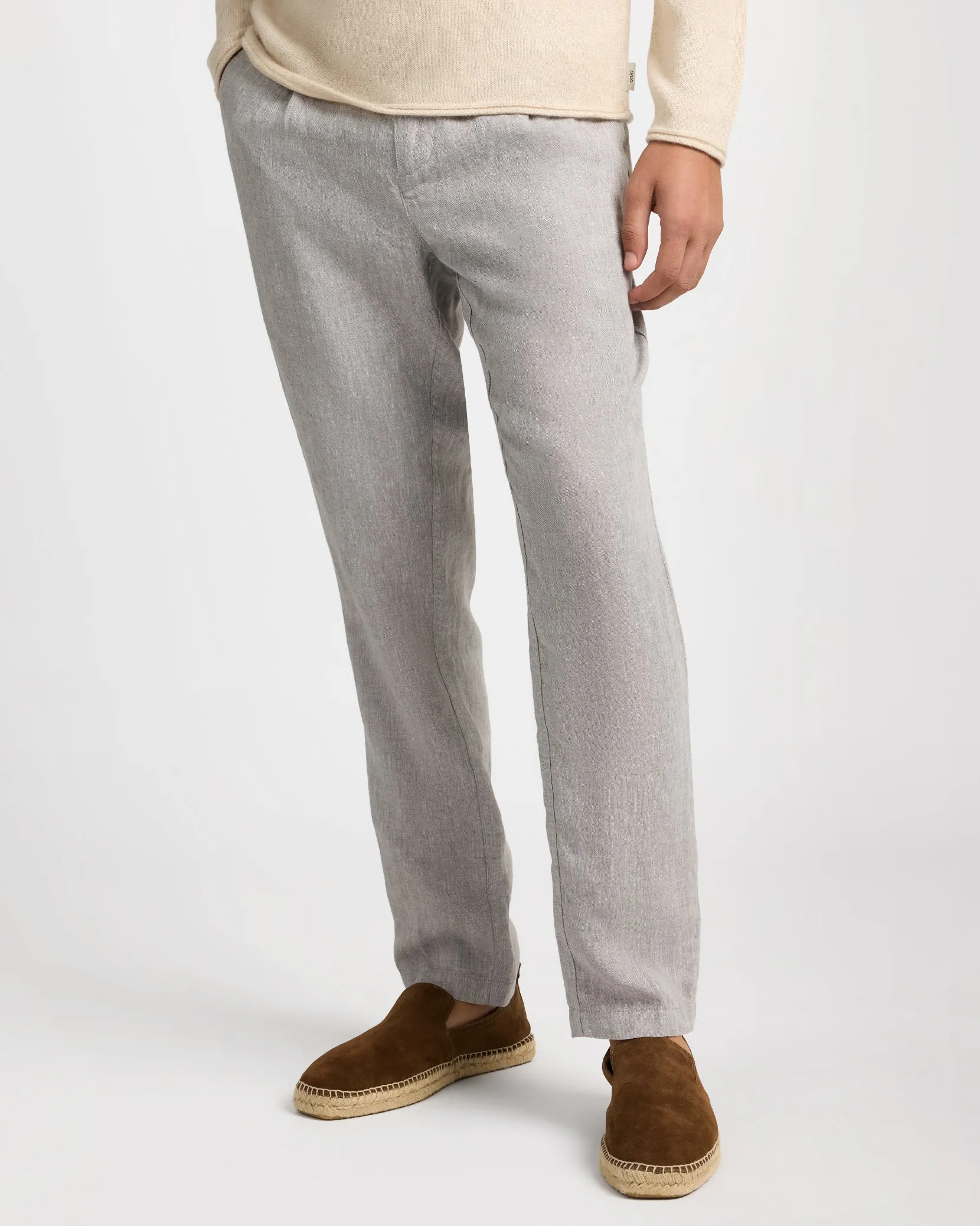 Linen Tapered Pleated Trouser sold by Onia product image thumbnail 3
