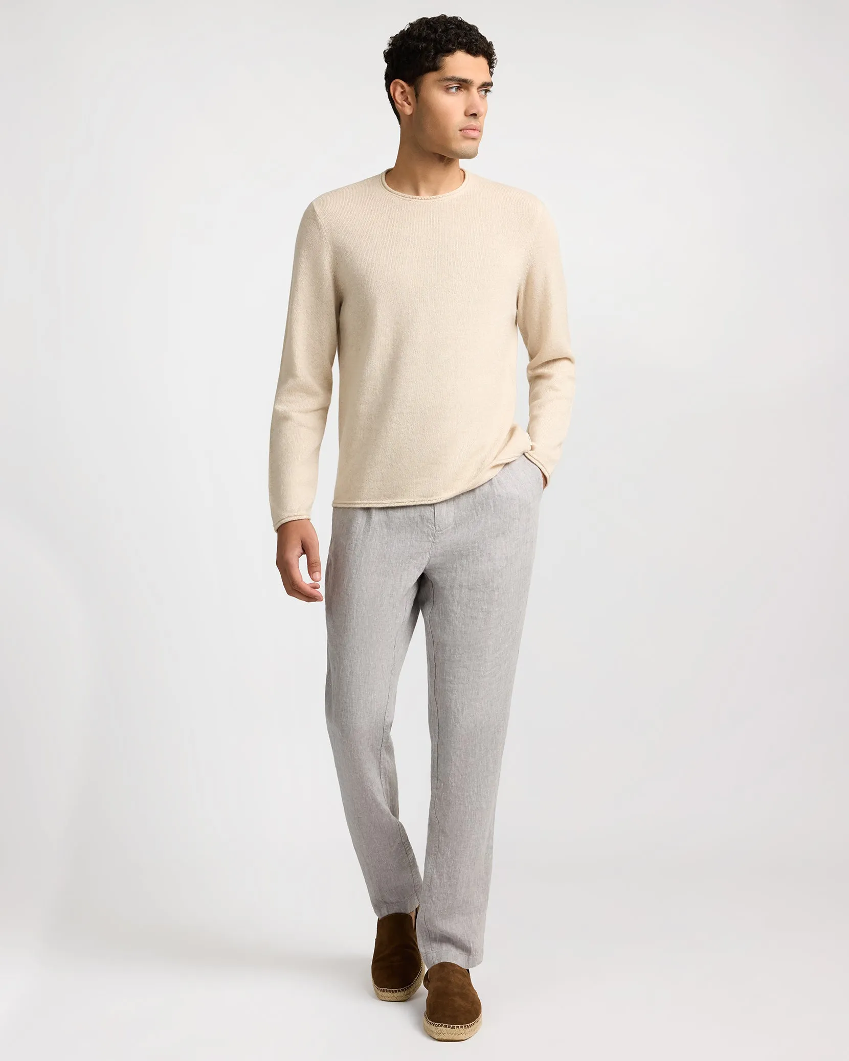 Linen Tapered Pleated Trouser sold by Onia product image thumbnail 5