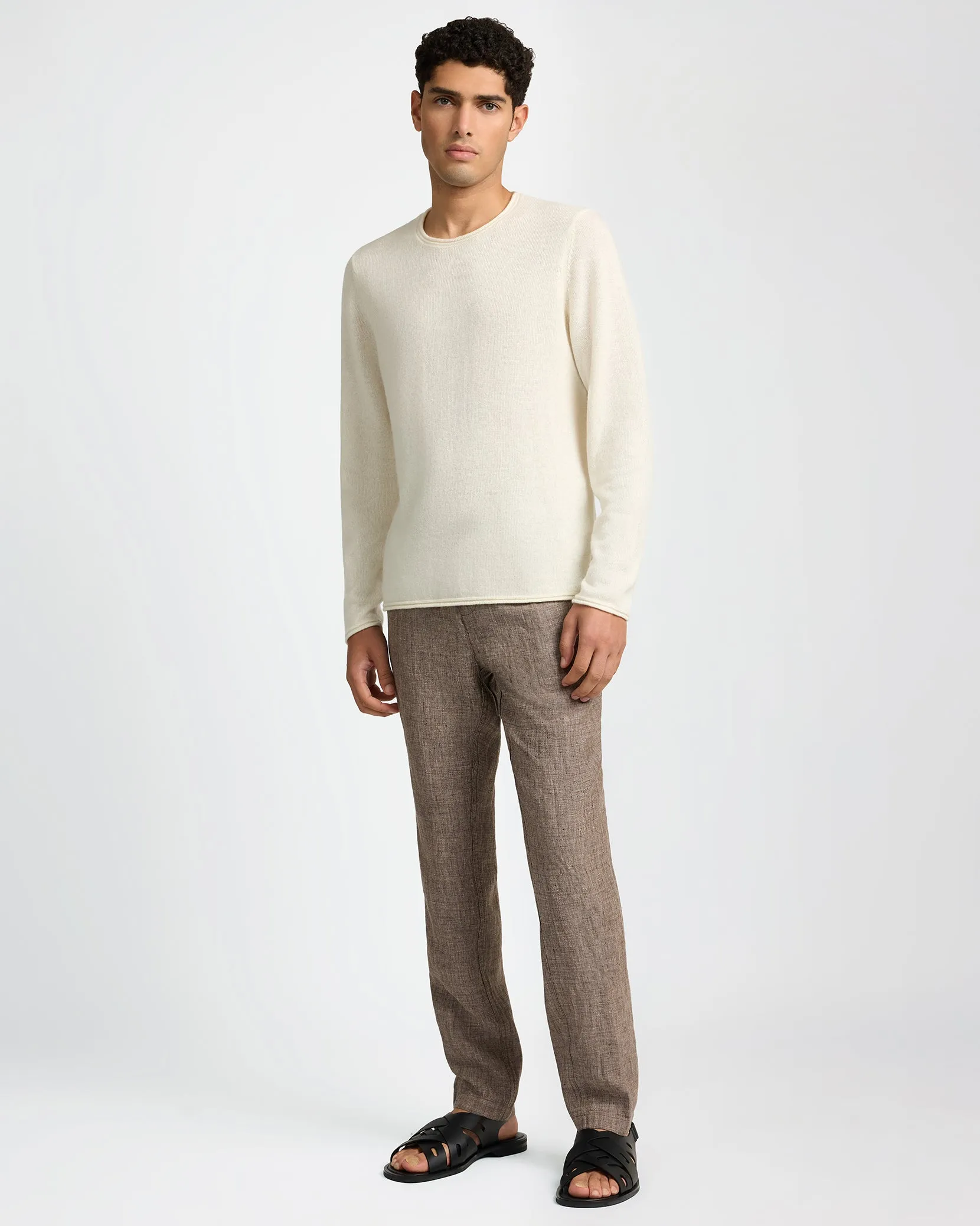 Linen Tapered Pleated Trouser sold by Onia product image thumbnail 4