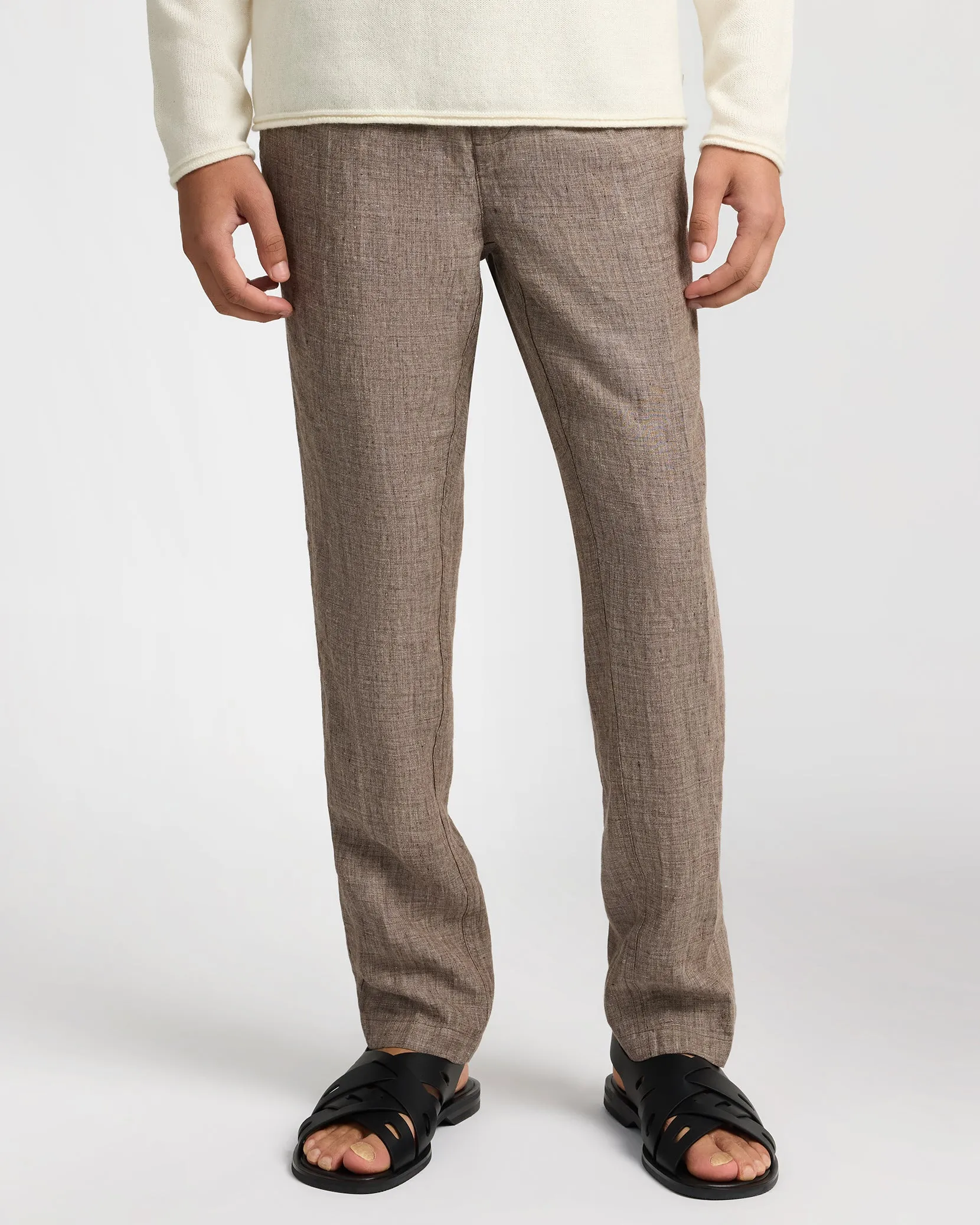 Linen Tapered Pleated Trouser sold by Onia product image thumbnail 2