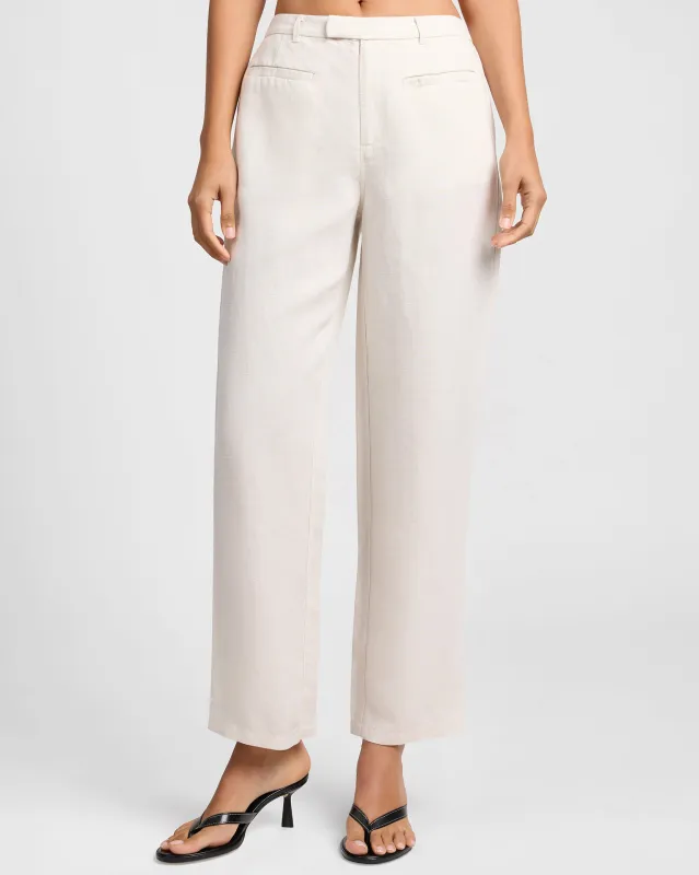 Air Linen Mid-Rise Pant sold by Onia