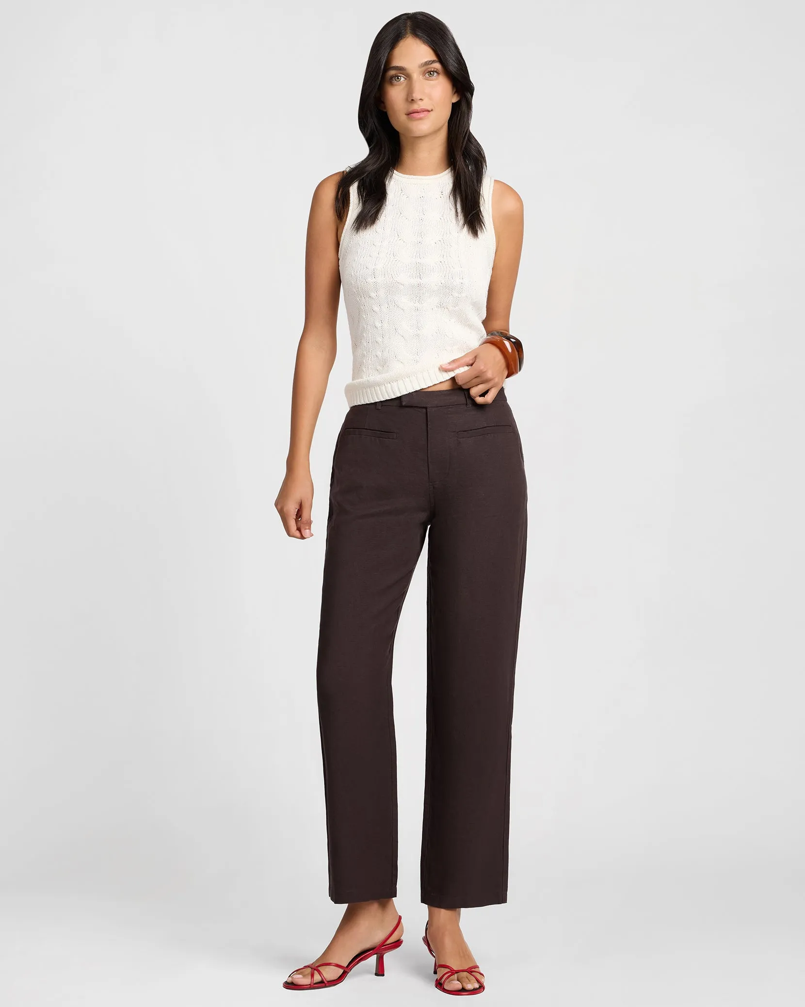 Air Linen Mid-Rise Pant sold by Onia product image thumbnail 4