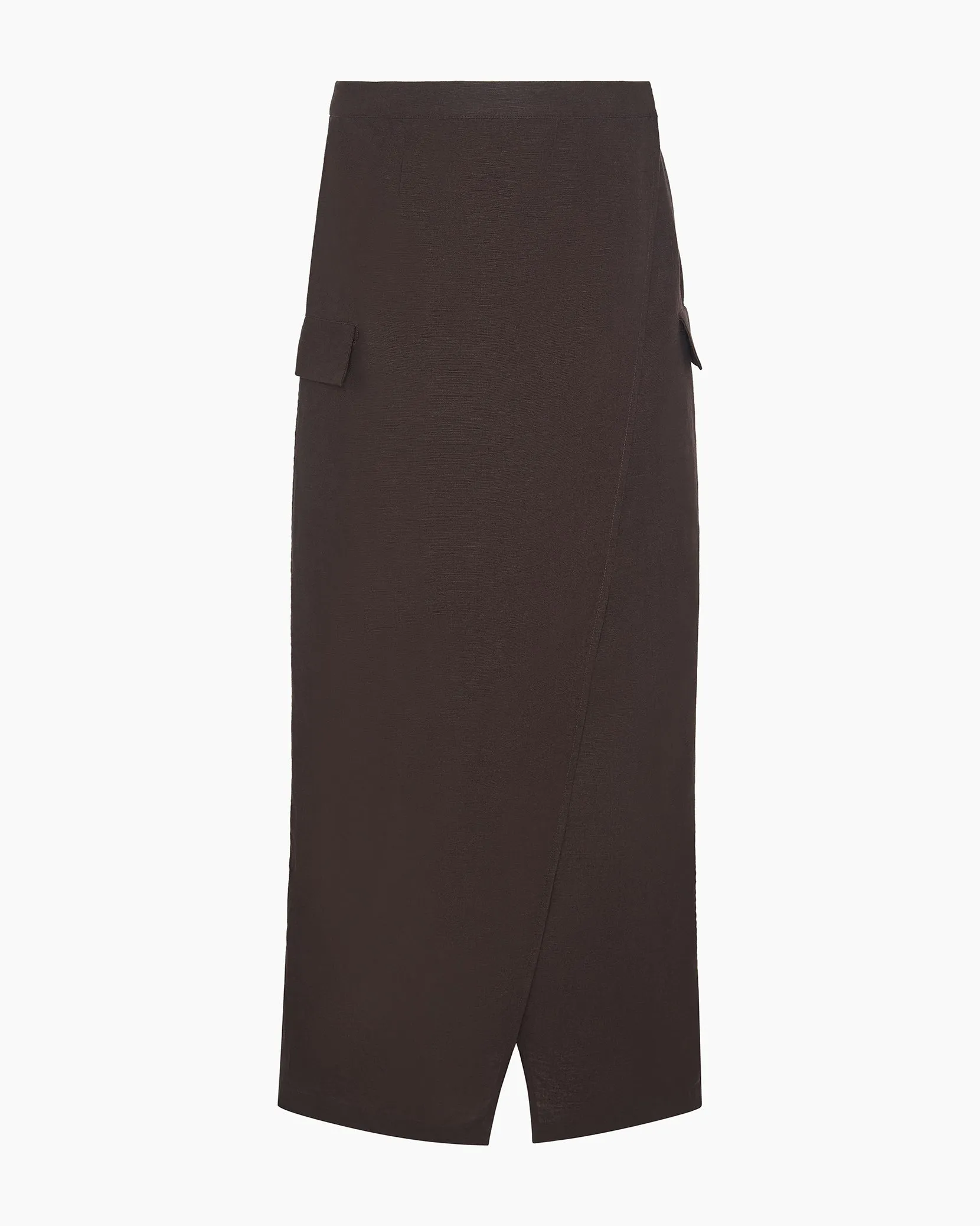 Linen Utility Wrap Maxi Skirt sold by Onia product image thumbnail 3