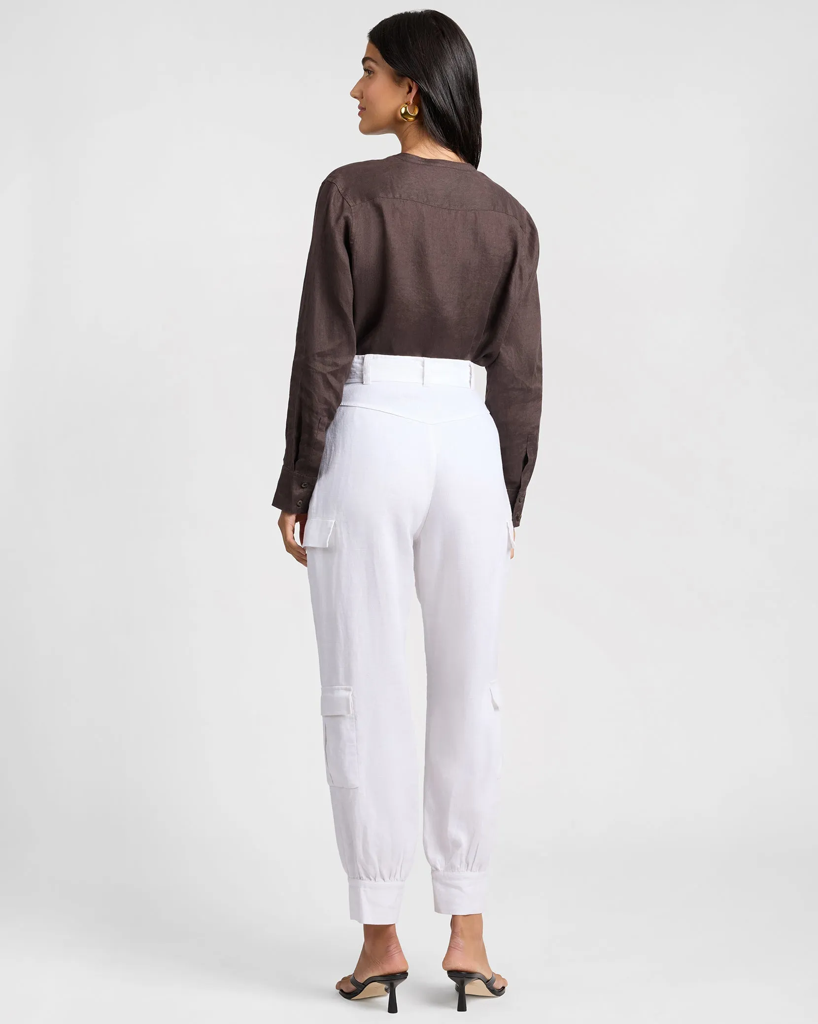 Linen Utility Shirt sold by Onia product image thumbnail 5