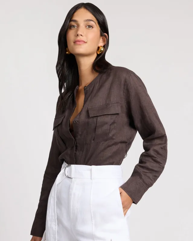 Linen Utility Shirt sold by Onia