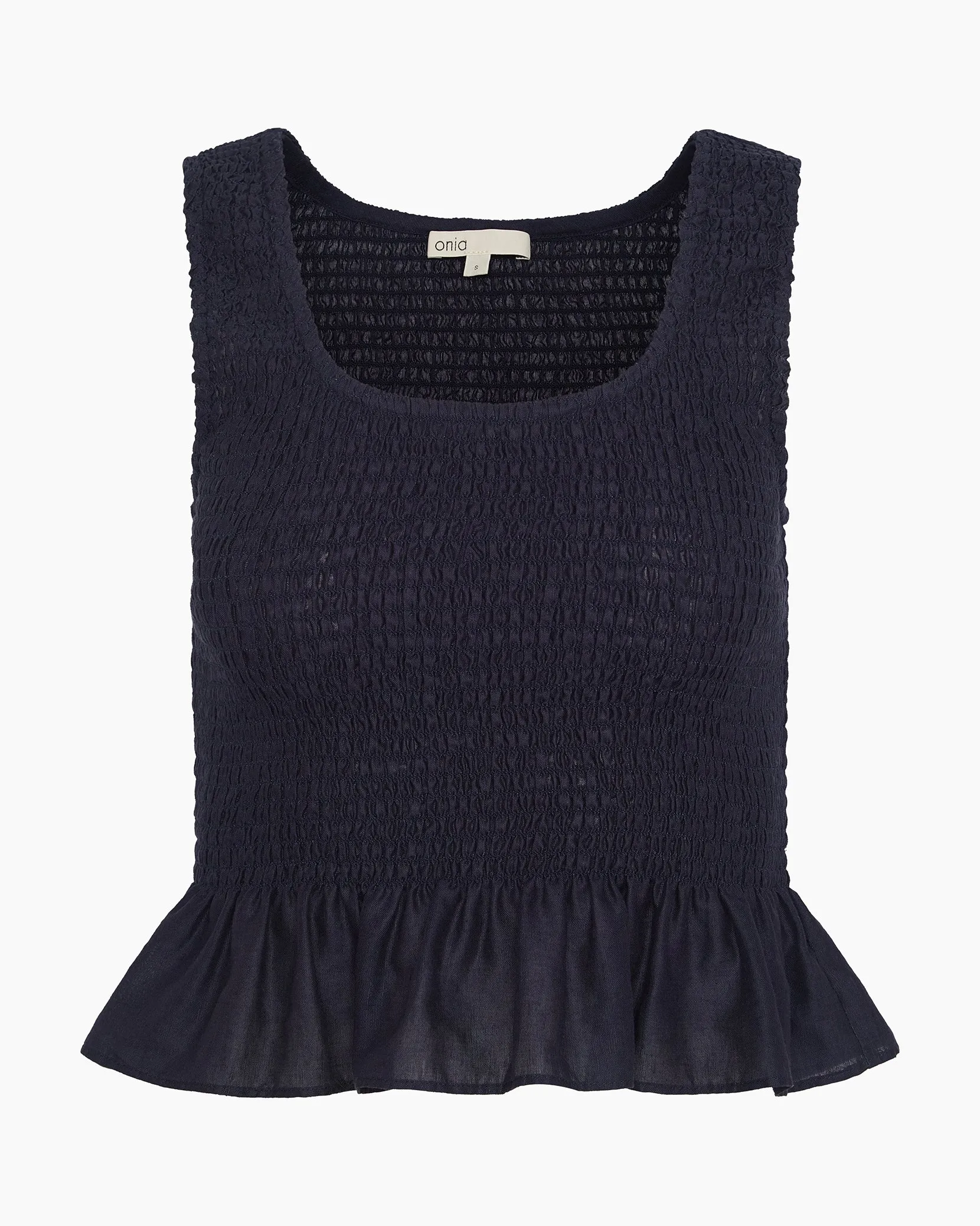 Air Linen Smocked Tank sold by Onia product image thumbnail 2