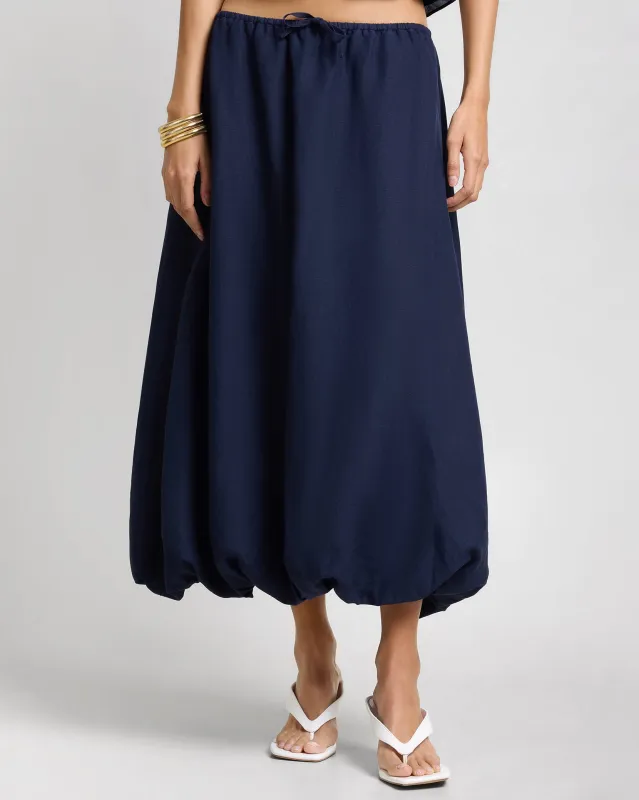 Air Linen Bubble Maxi Skirt made by Onia