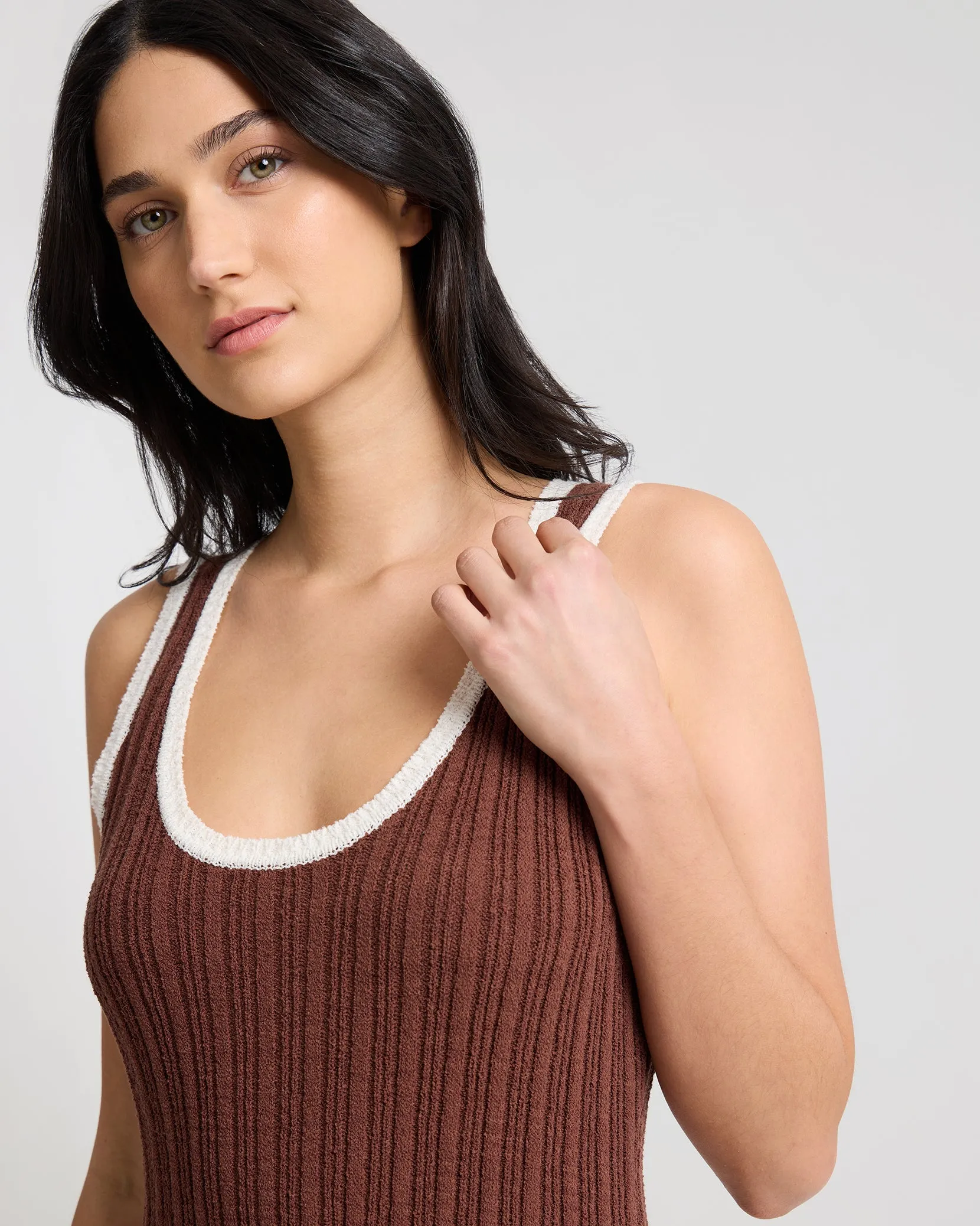 Cotton Boucle Scoop Tank Dress sold by Onia product image thumbnail 3