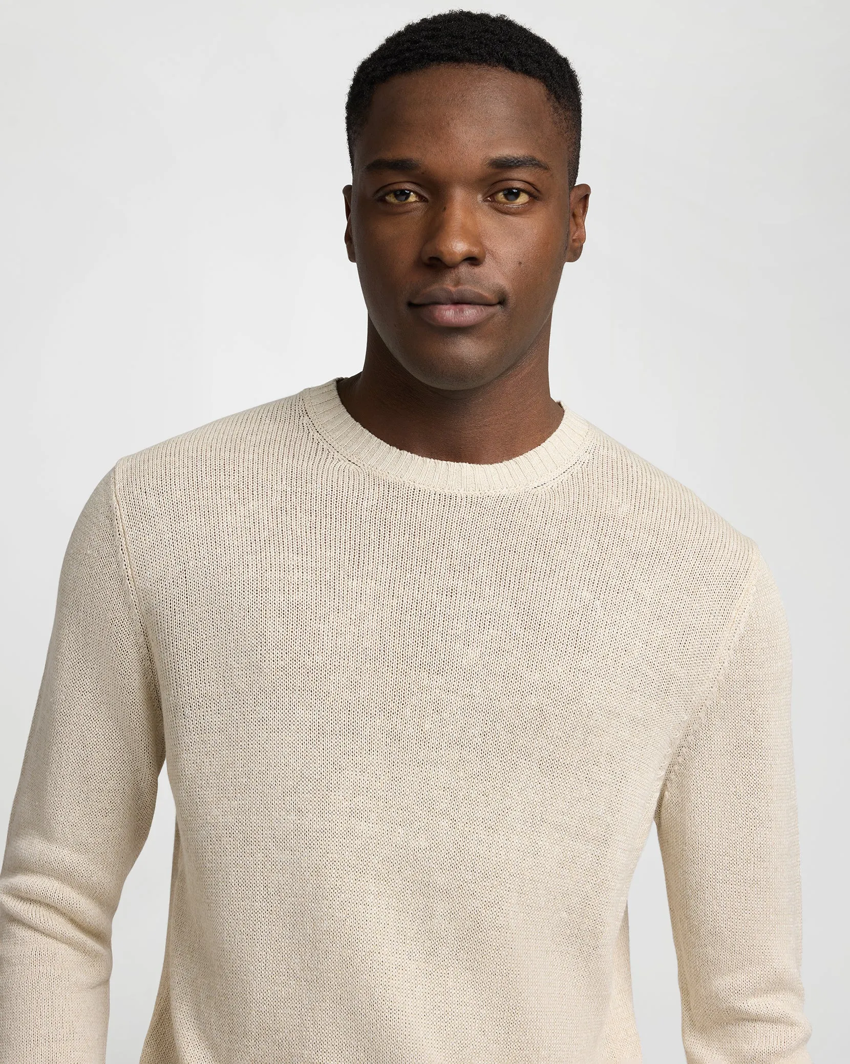 Silk Linen Long Sleeve Crewneck Sweater sold by Onia product image thumbnail 4