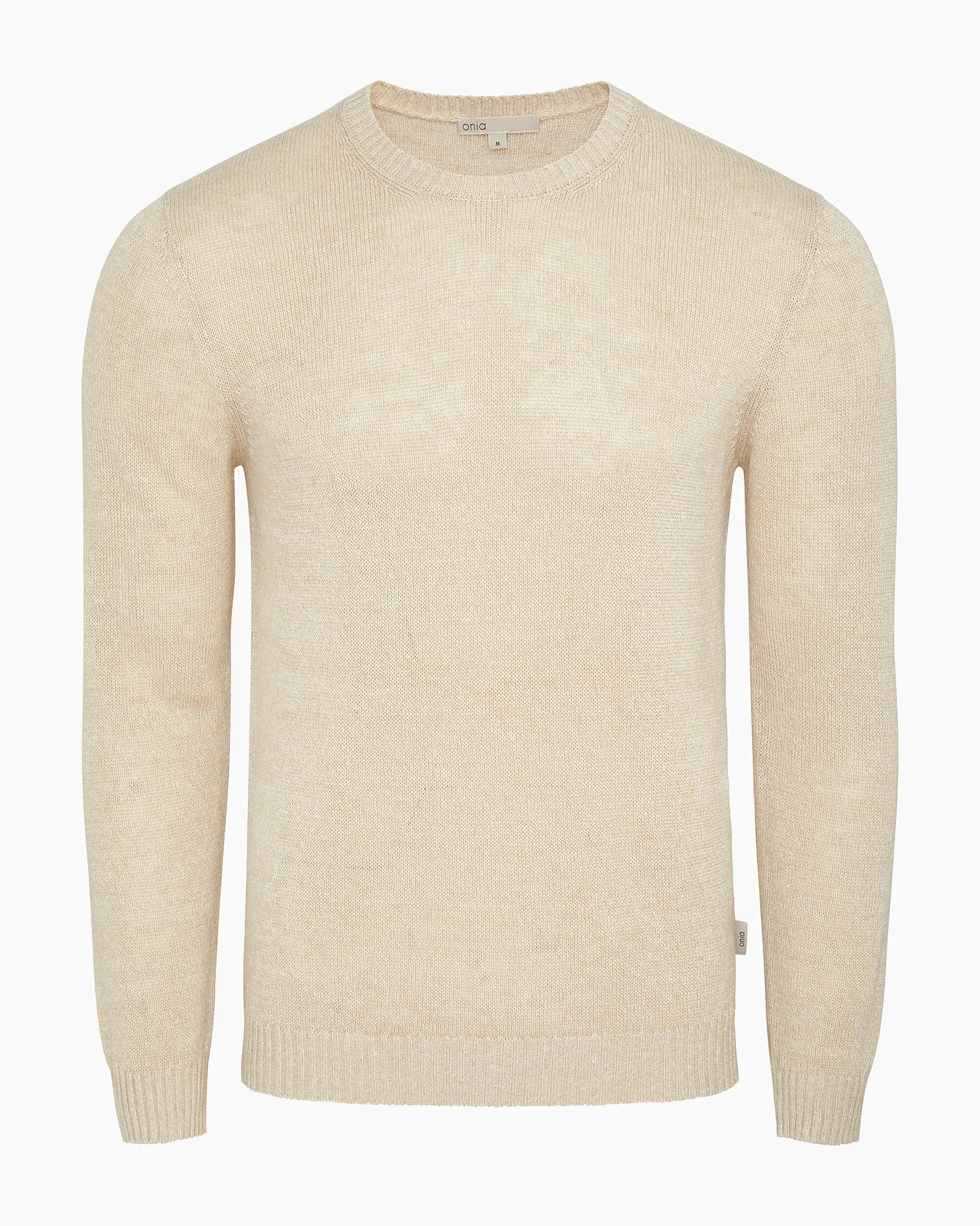 Silk Linen Long Sleeve Crewneck Sweater sold by Onia