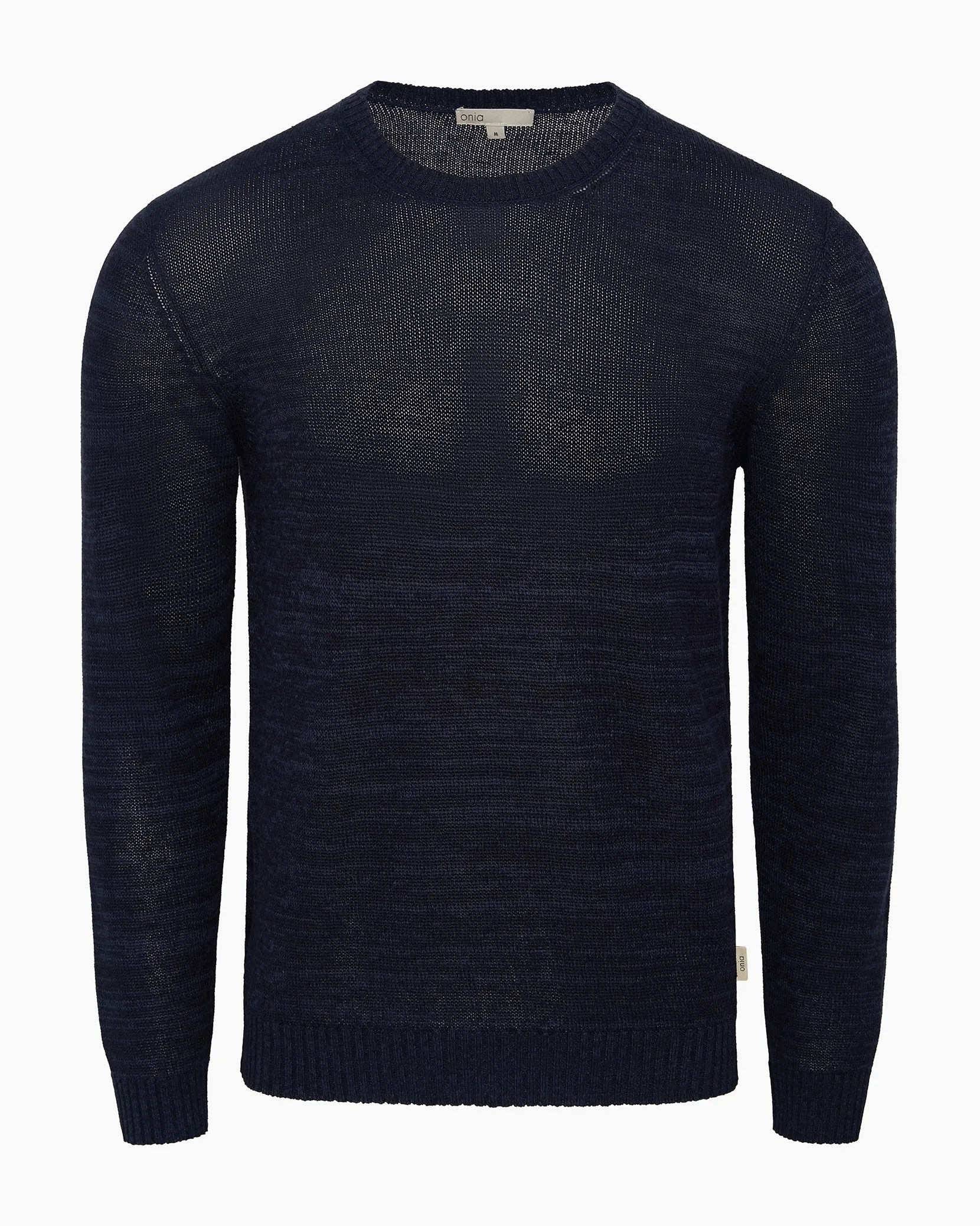 Silk Linen Long Sleeve Crewneck Sweater sold by Onia