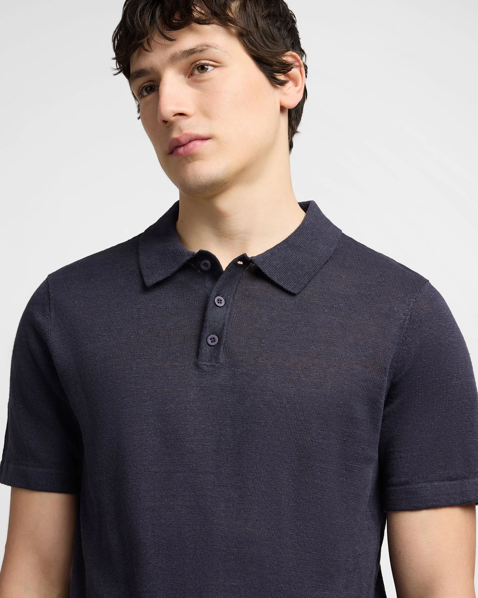 Linen Sweater Polo sold by Onia product image thumbnail 4
