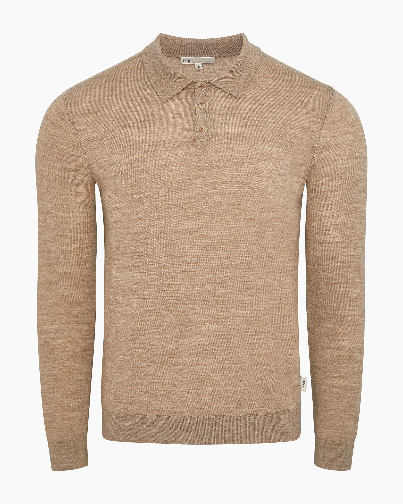 Extra Fine Merino Wool Long Sleeve Polo sold by Onia