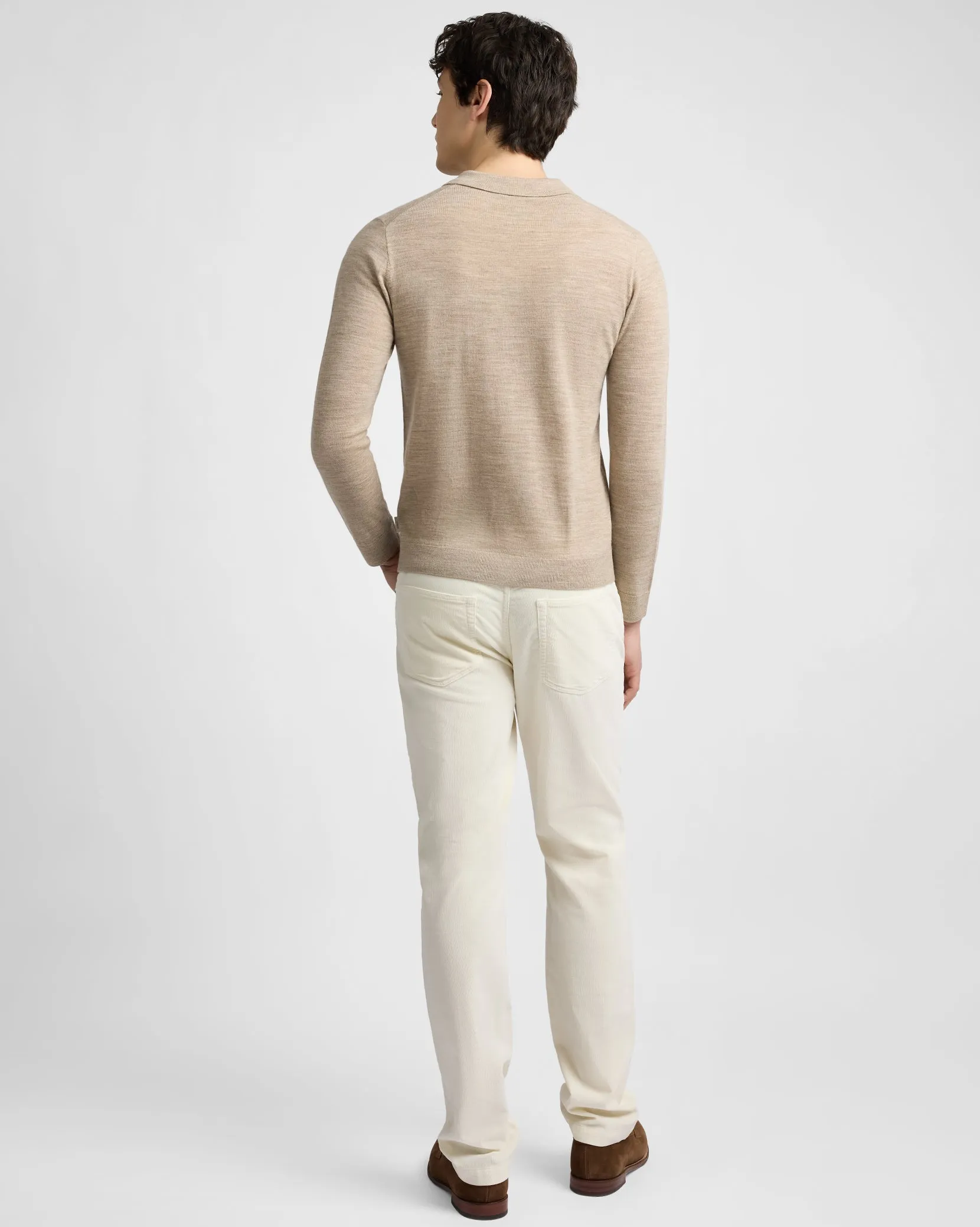 Extra Fine Merino Wool Long Sleeve Polo sold by Onia product image thumbnail 5
