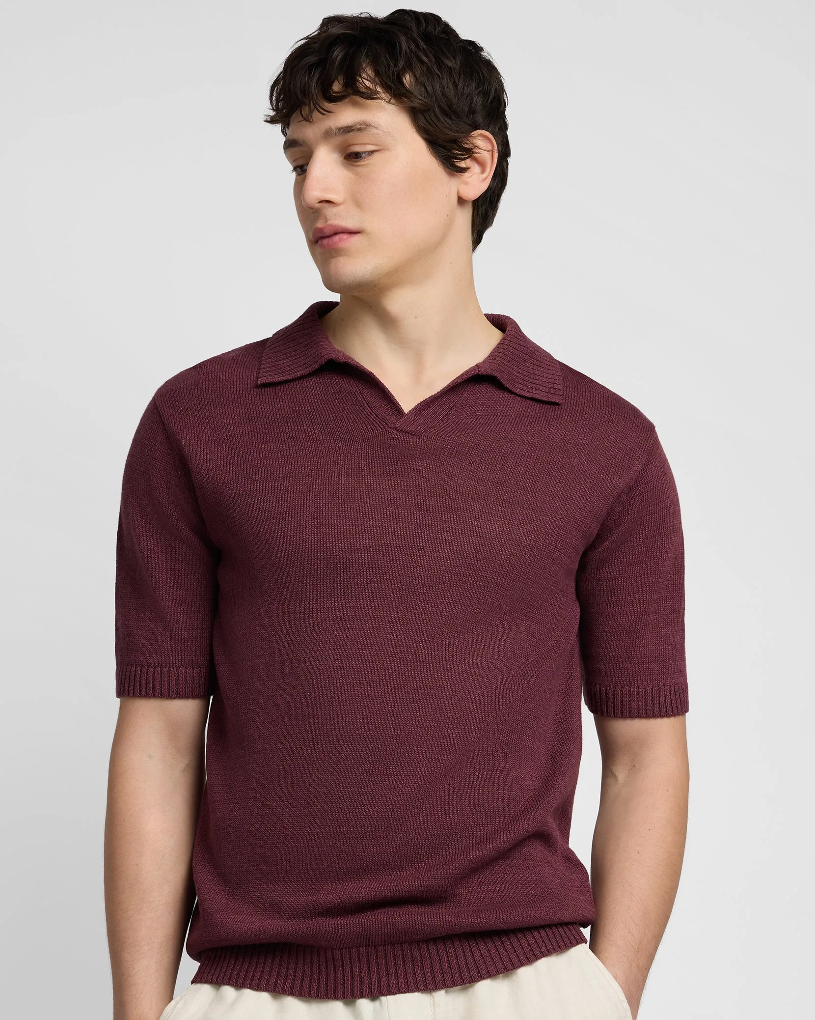 Silk Linen Short Sleeve Johnny Polo sold by Onia product image thumbnail 2