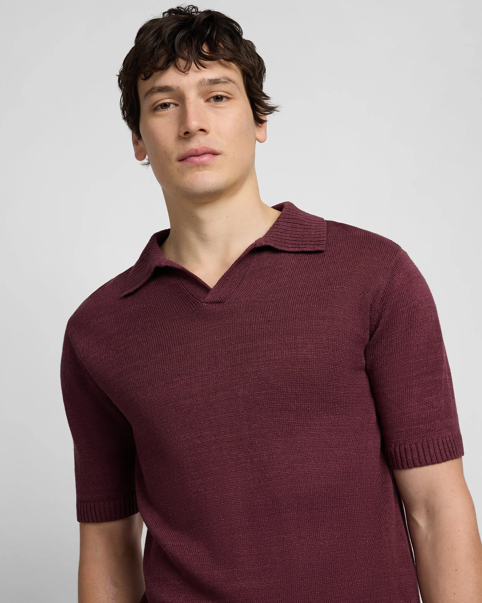Silk Linen Short Sleeve Johnny Polo sold by Onia product image thumbnail 4