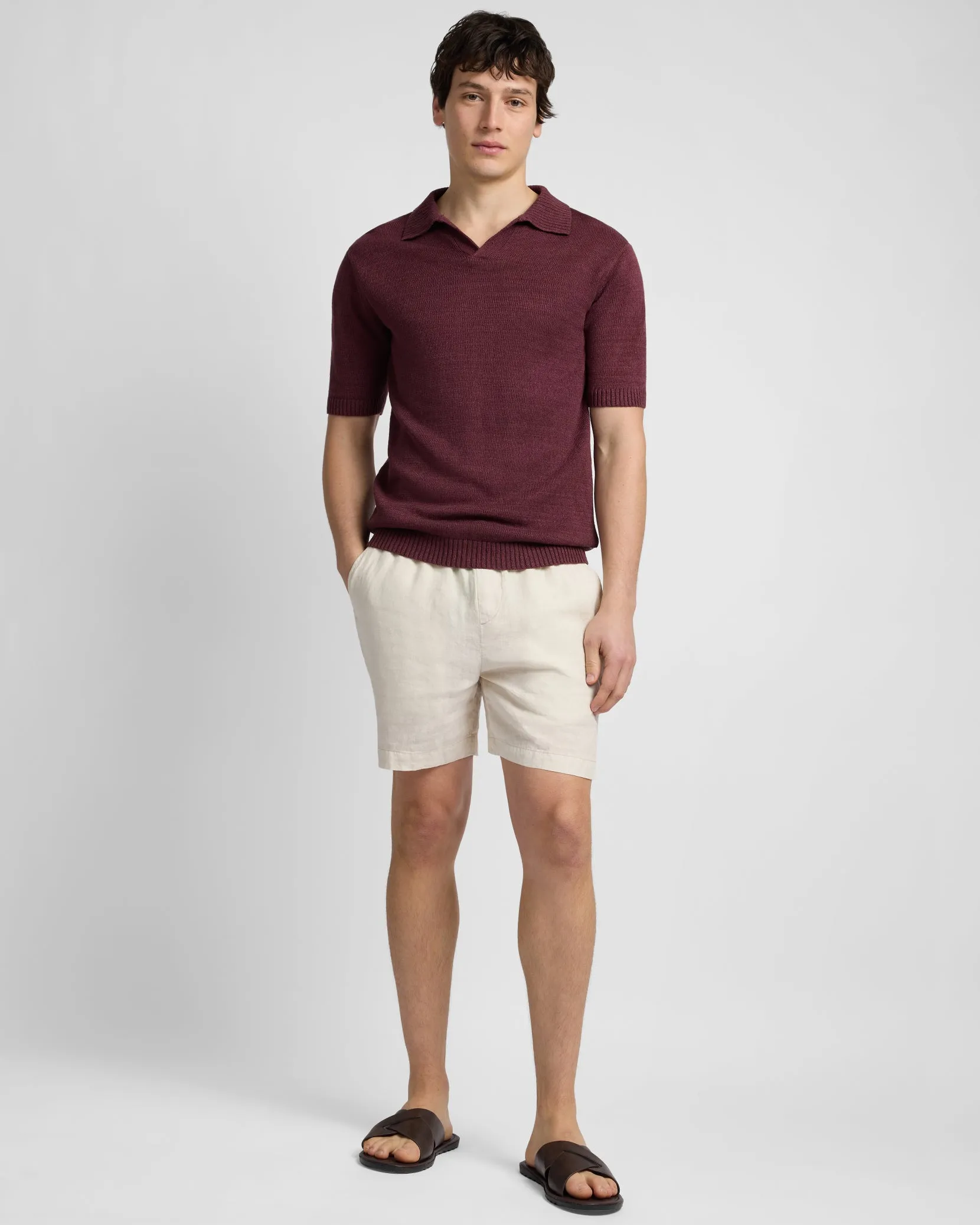 Silk Linen Short Sleeve Johnny Polo sold by Onia product image thumbnail 3